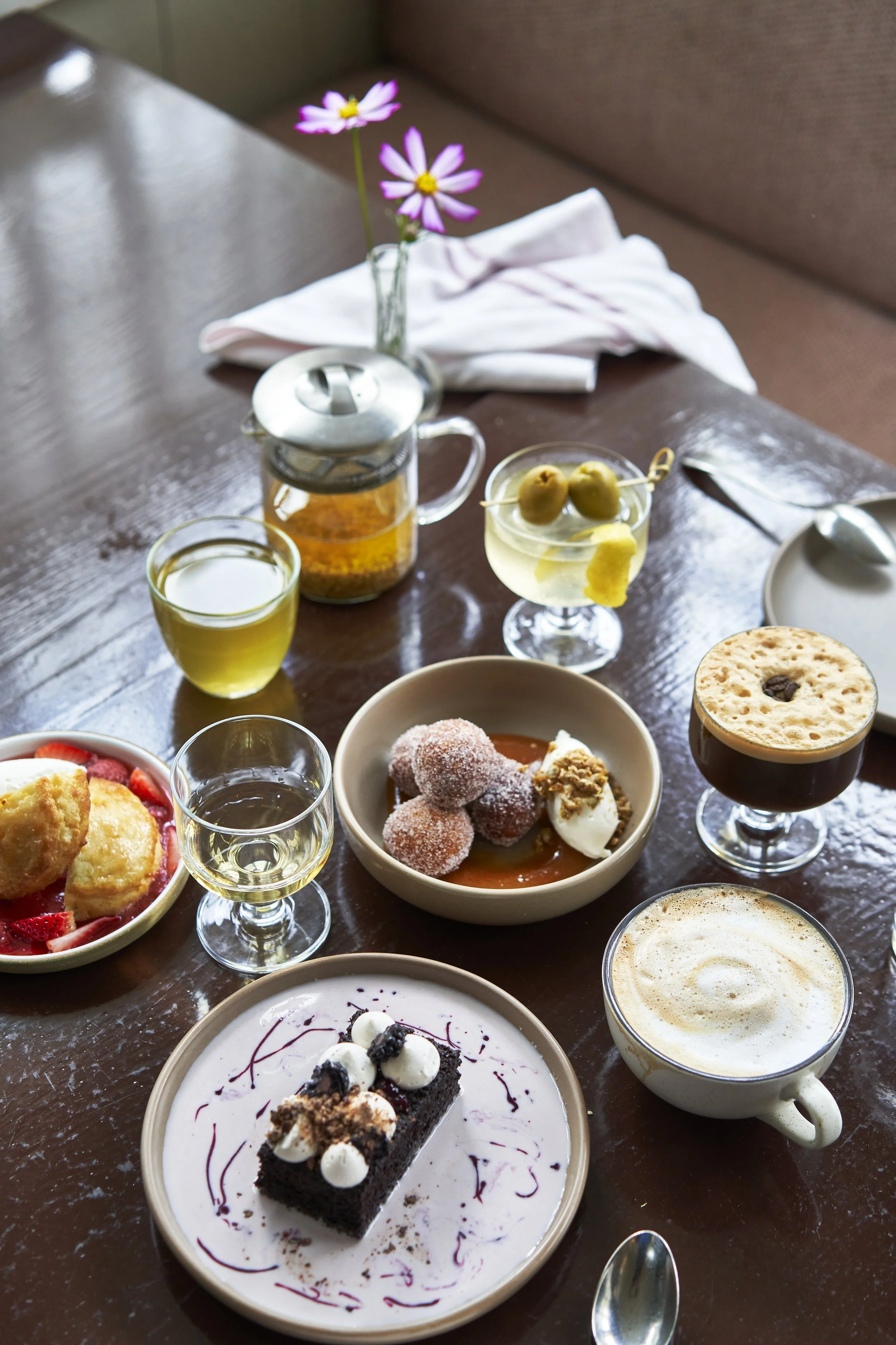 Loukoumades "Greek Donuts", Blackberry Tres Leches