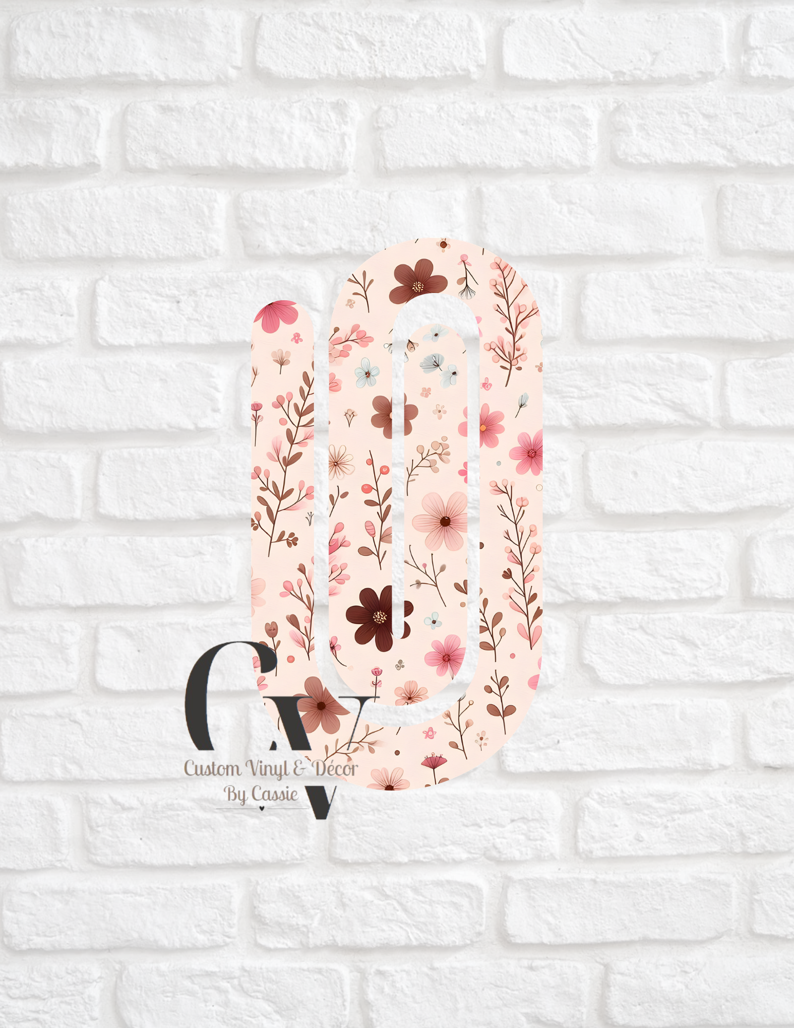 Simple Floral Paperclip Bookmark