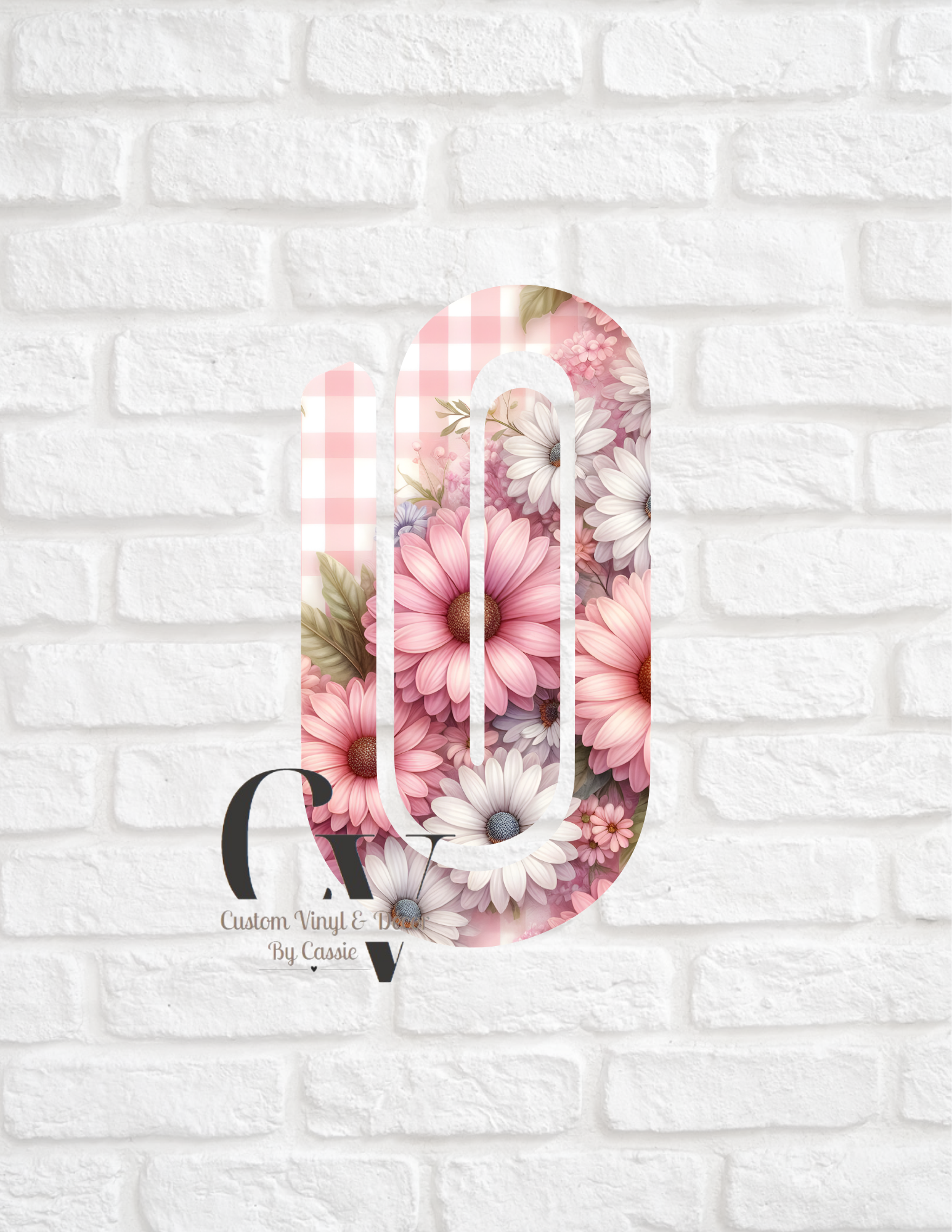 Retro Floral Paperclip Bookmark