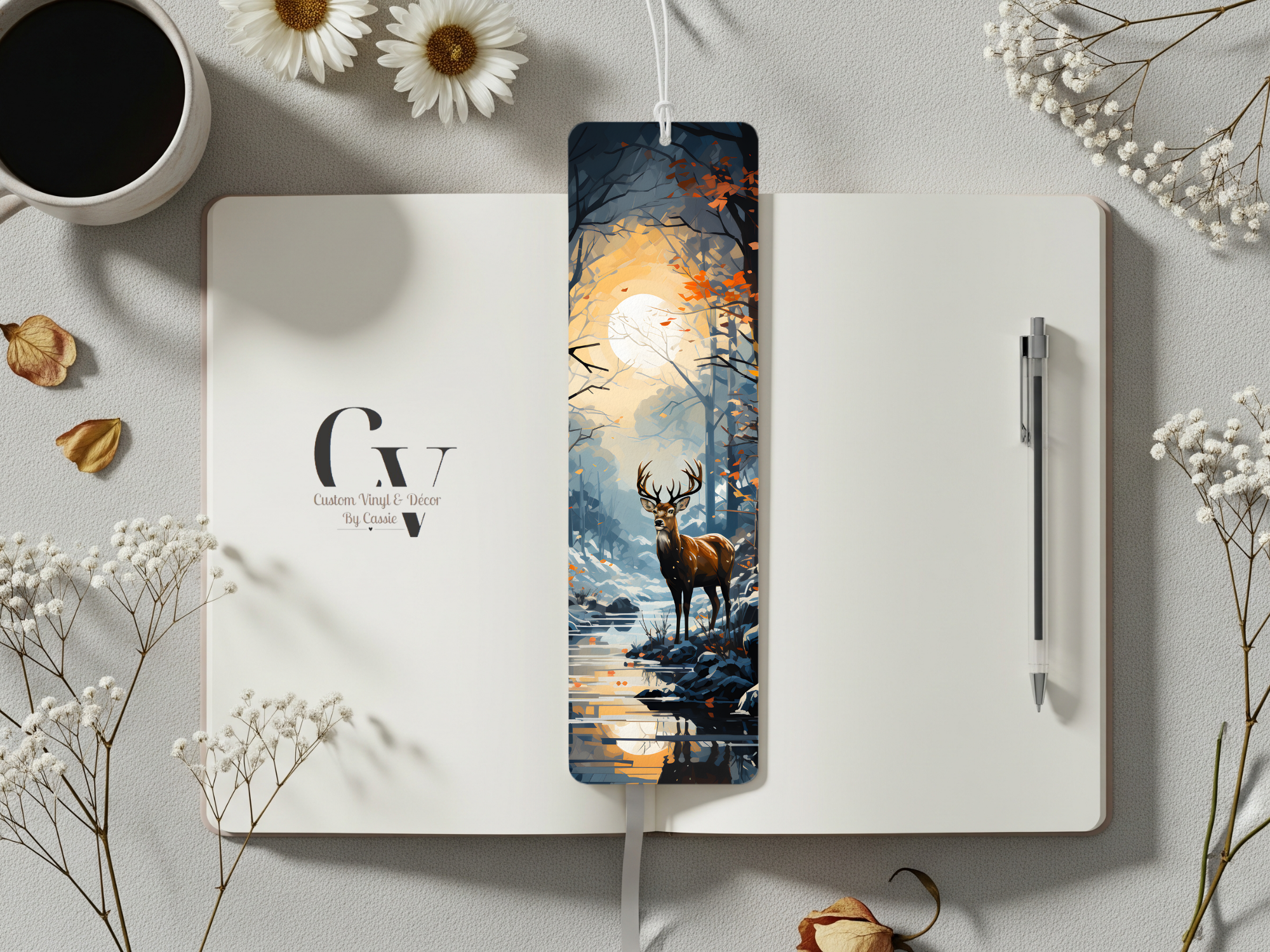 Sunset Deer Bookmark
