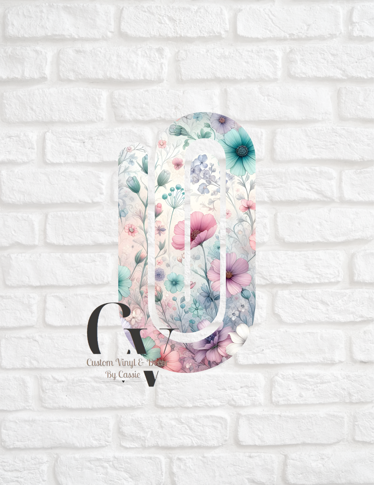 Floral Cotton Candy Paperclip Bookmark