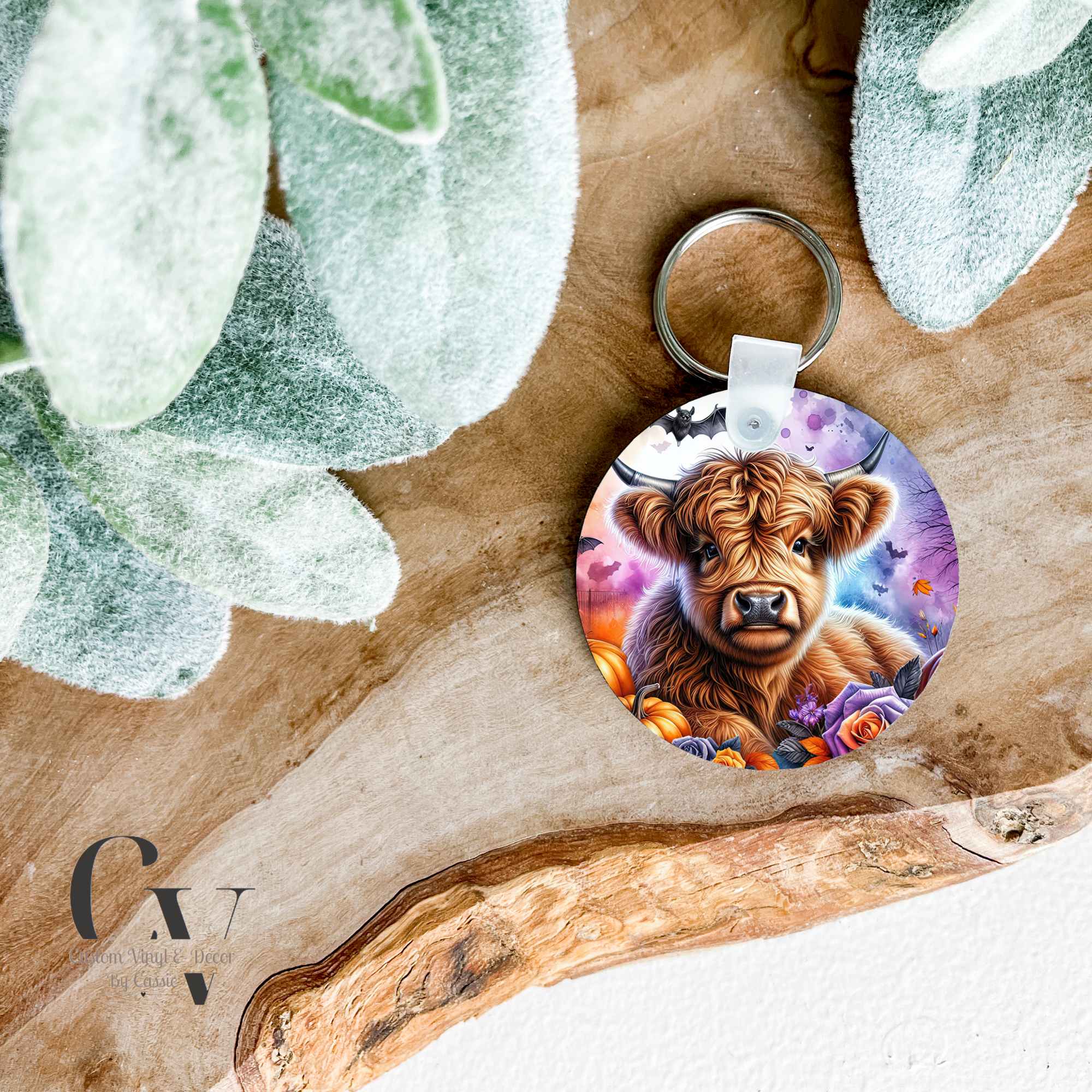 Halloween Cow Keychain