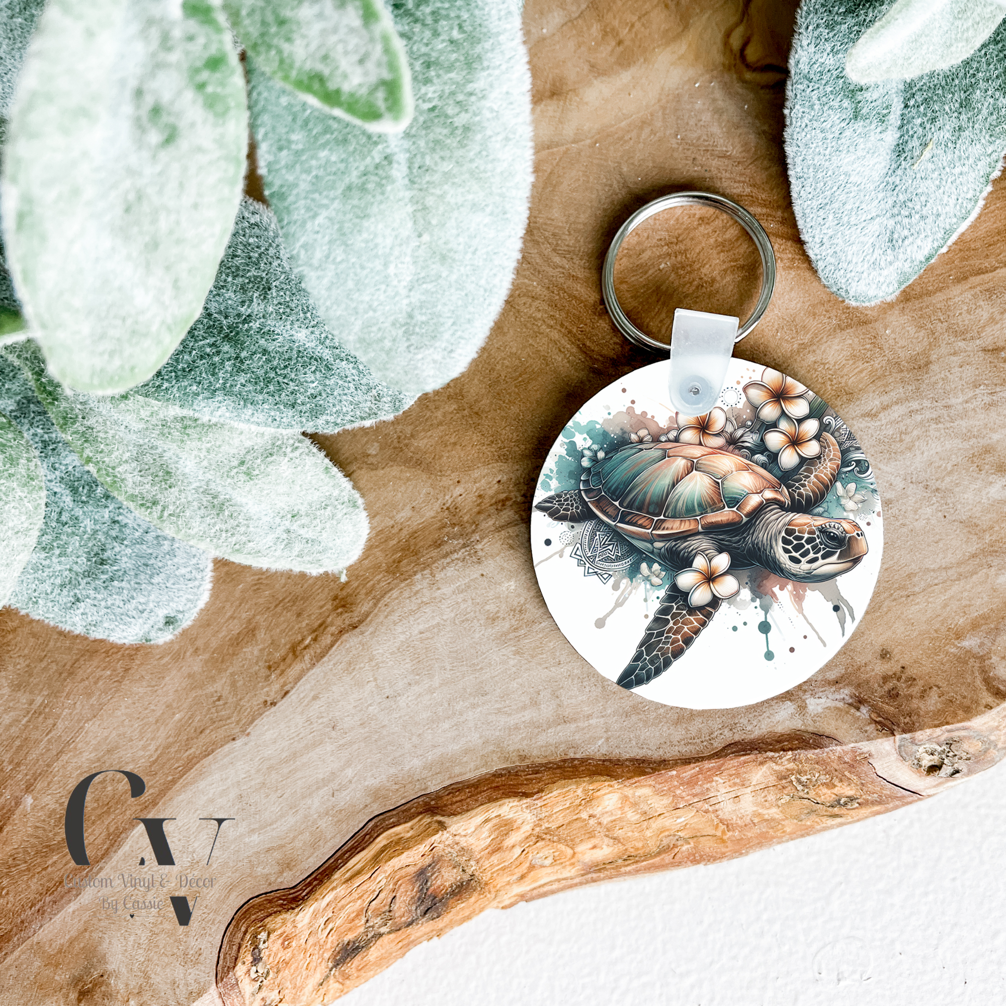 Brown Sea Turtle Keychain