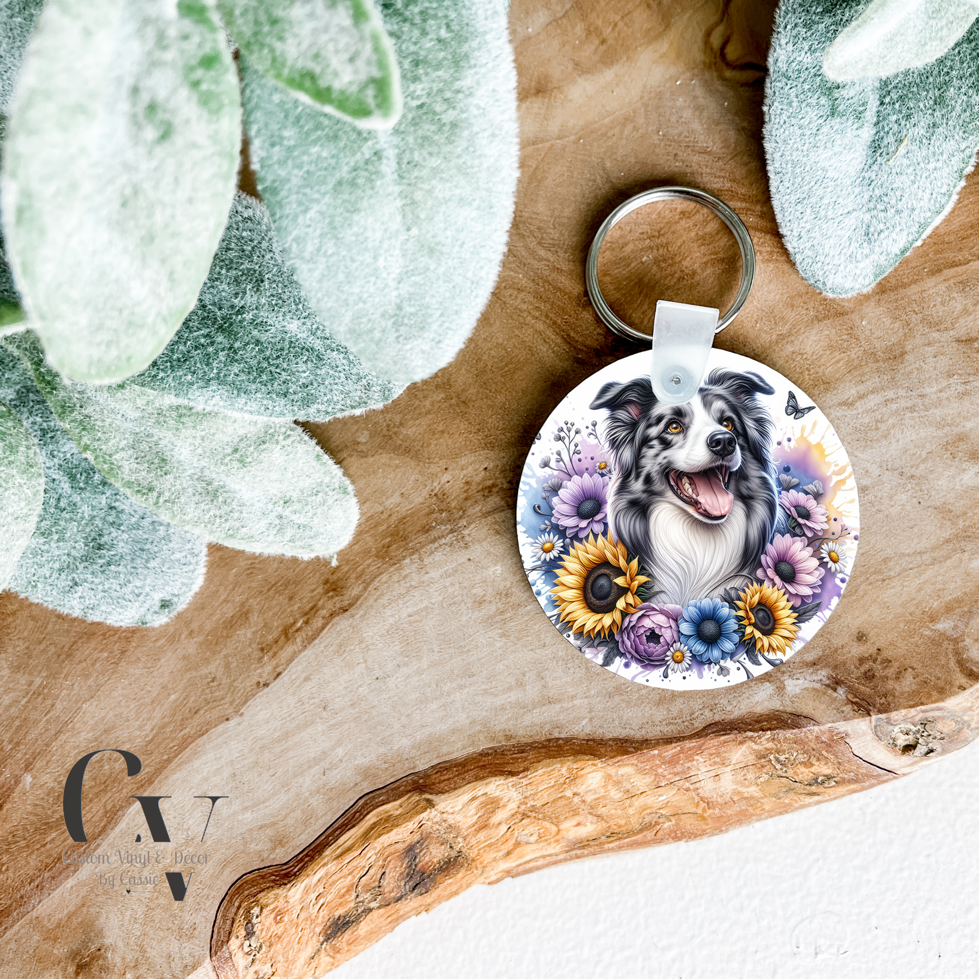 Border Collie Keychain