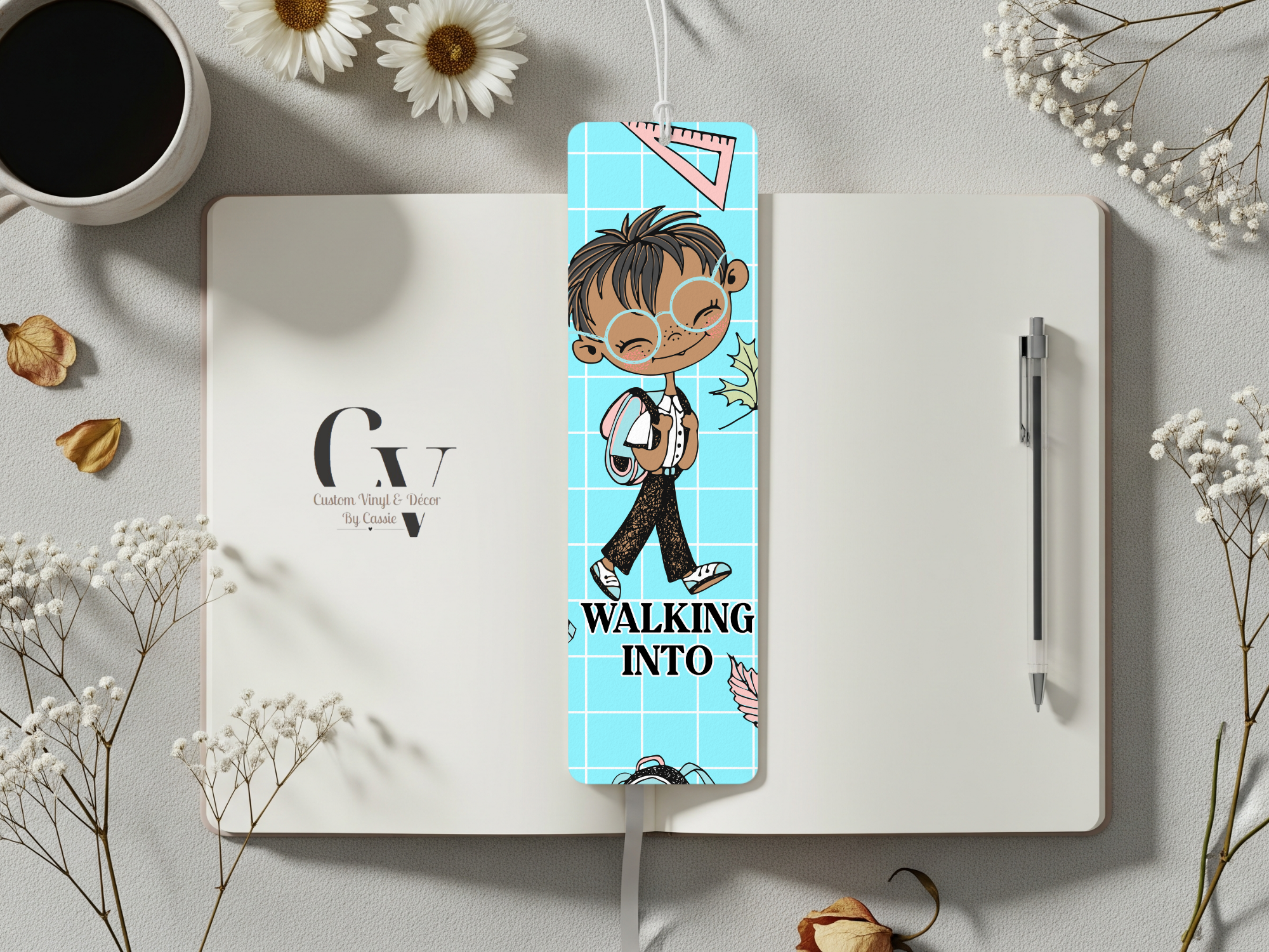 Walking Into Blue Bookmark