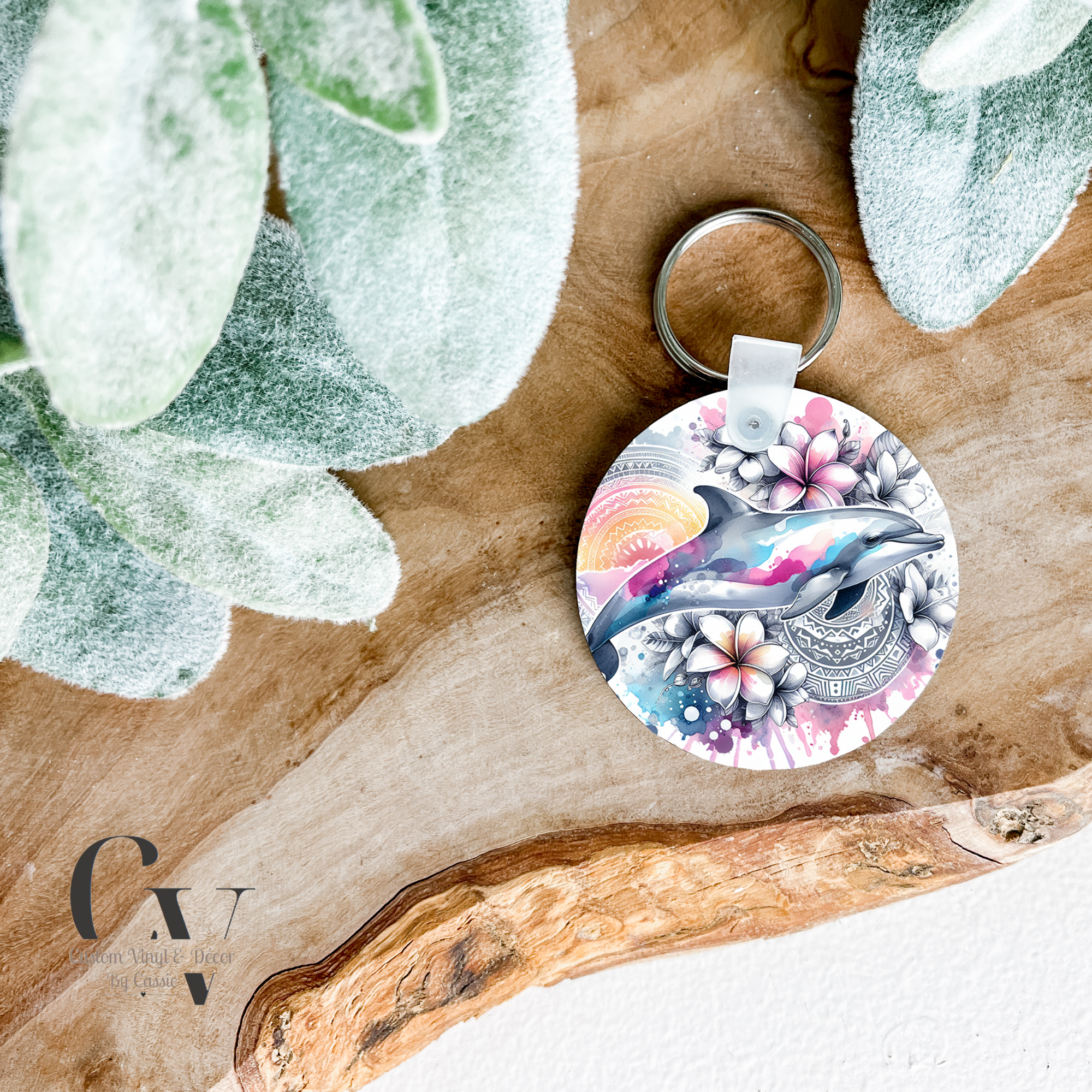 Pink Dolphin Keychain