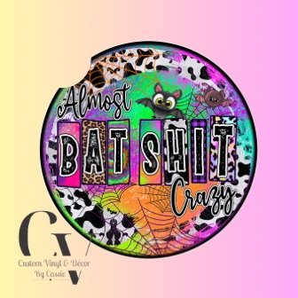 Bat Shit Crazy Car Coaster Set