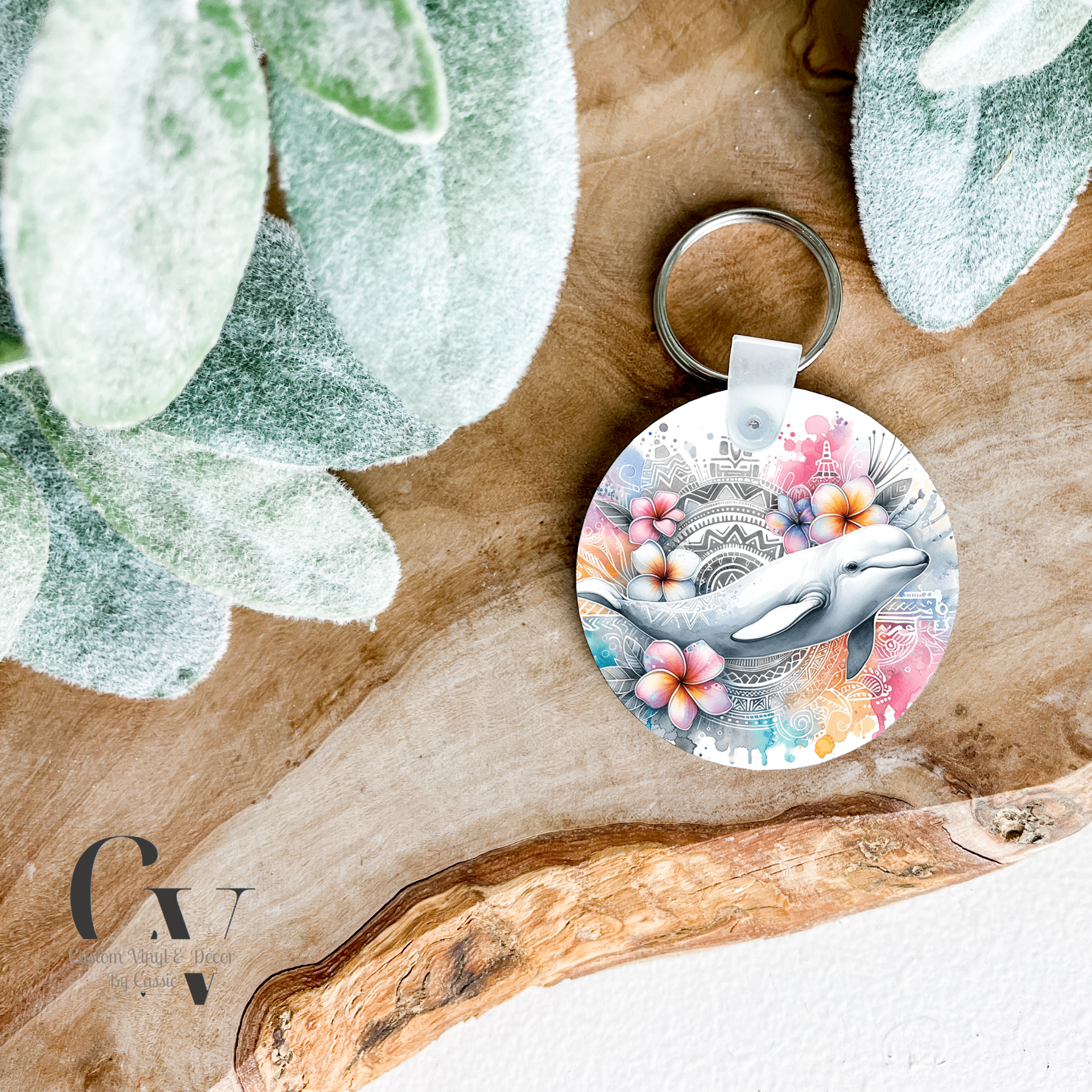 Rainbow Dolphin Keychain