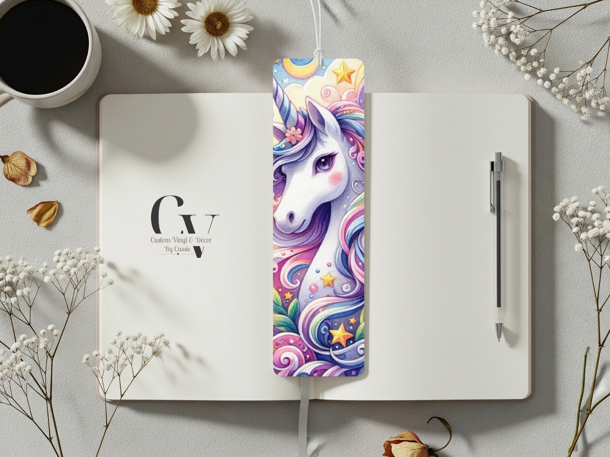 Cloudy Unicorn Bookmark