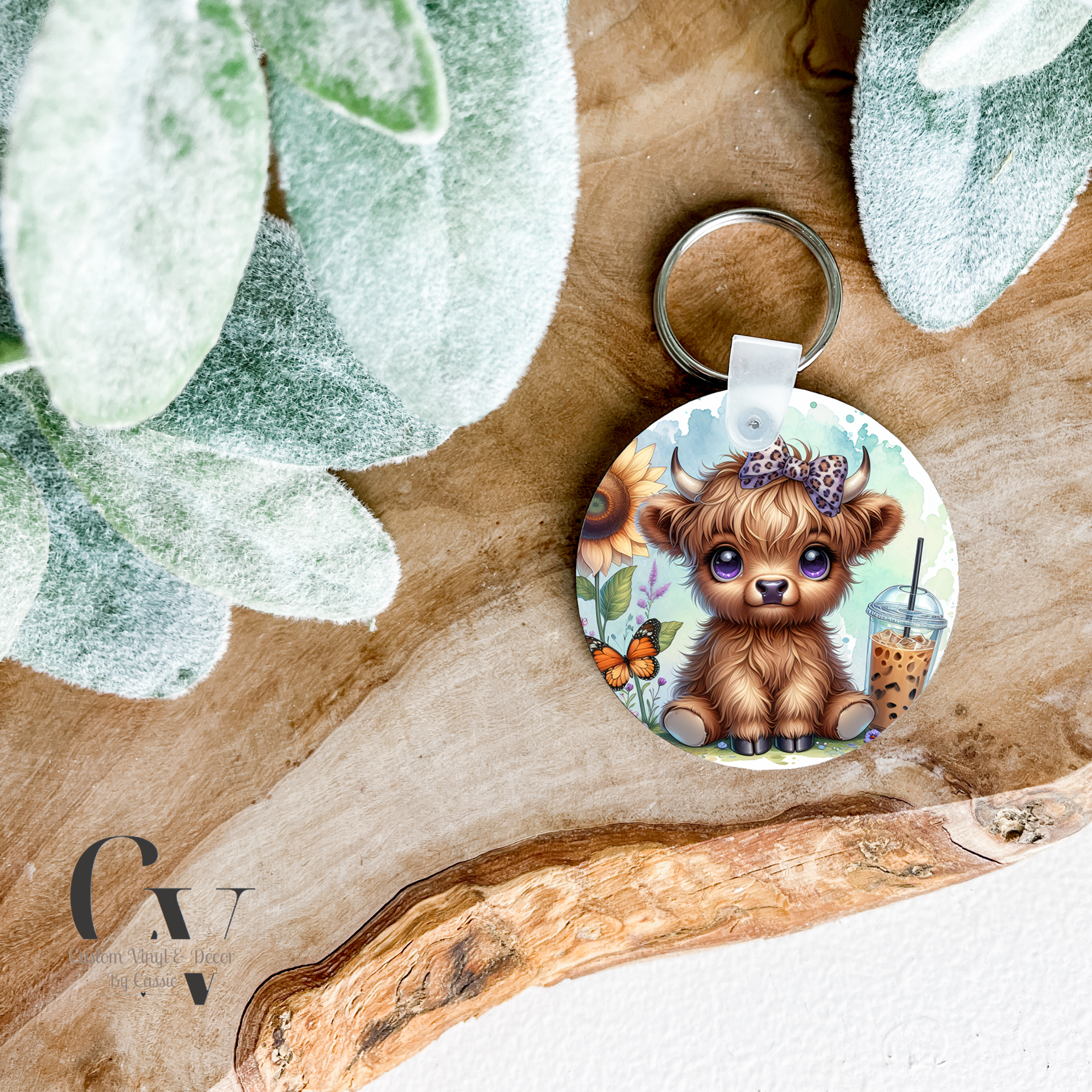 Boba Tea Cow Keychain