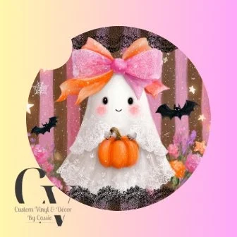 Striped Ghost Car Coaster Set