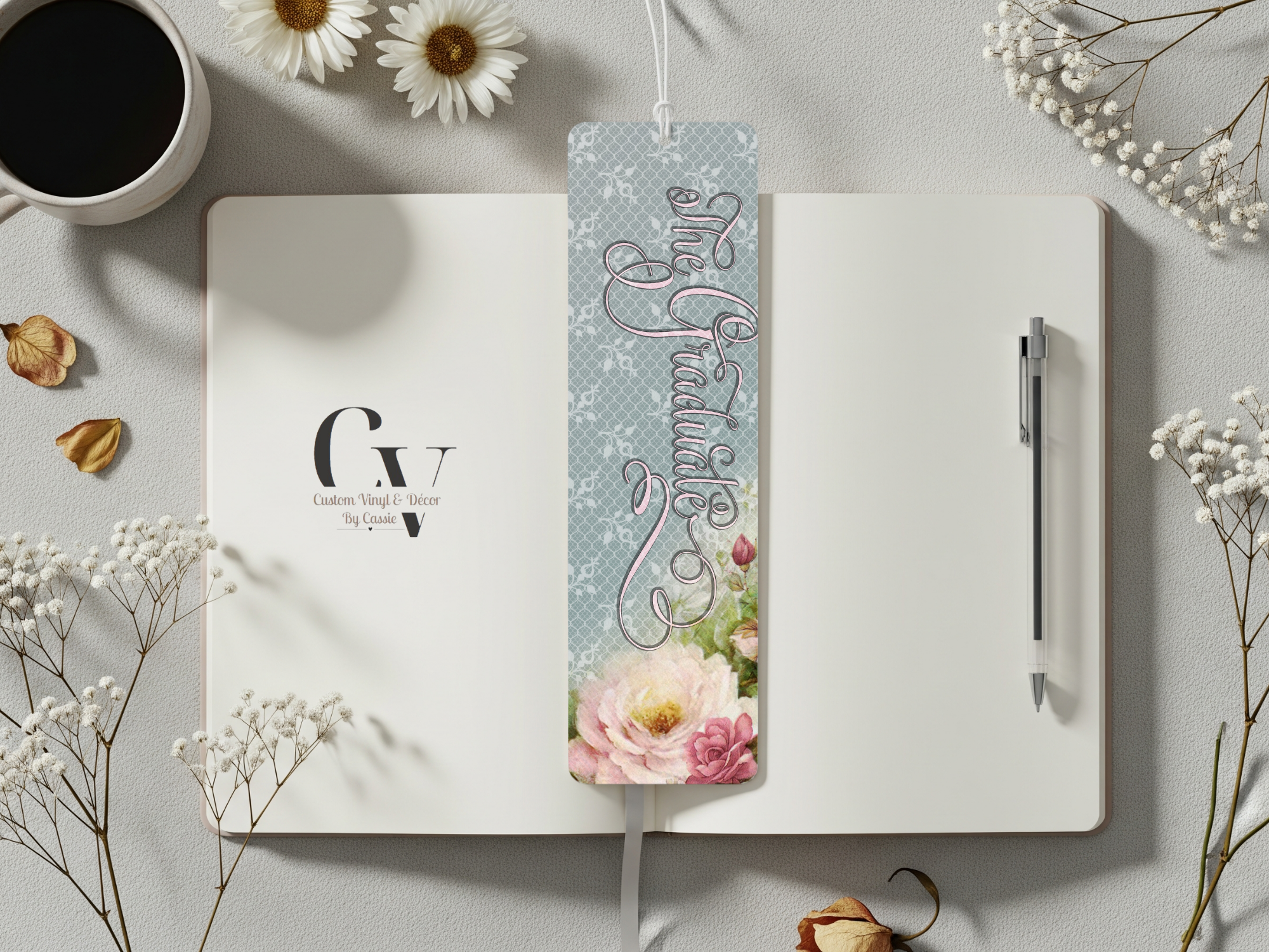 The Floral Graduate Bookmark