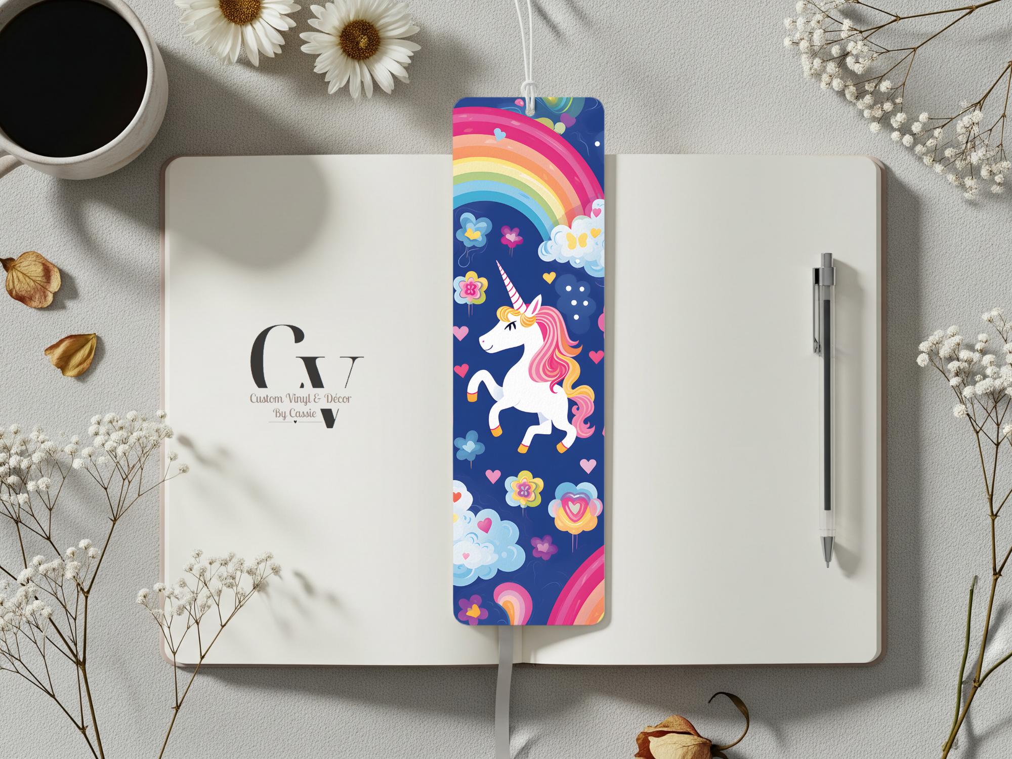 Rainbow Unicorn Bookmark