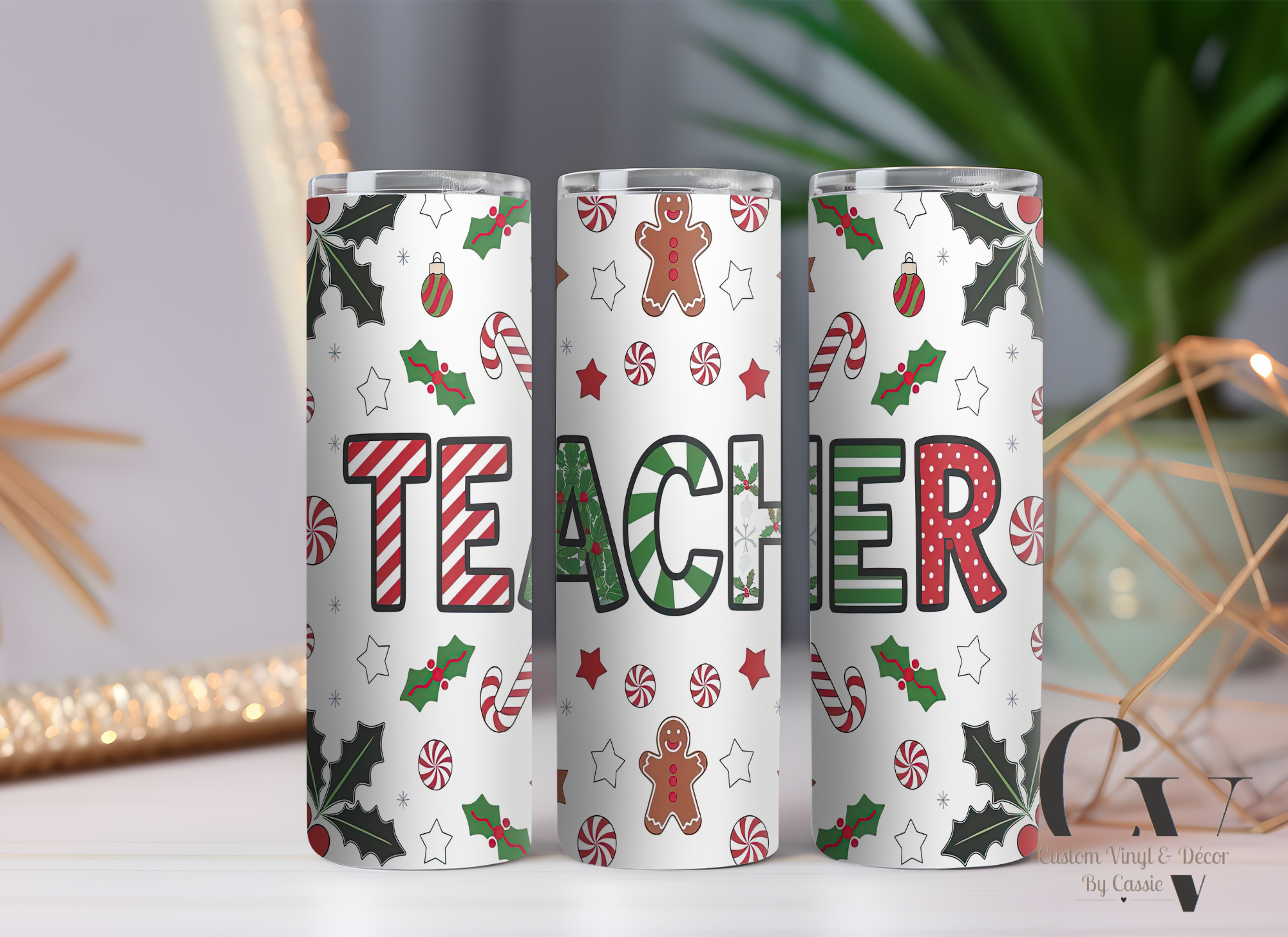 Gingerbread Teacher Tumbler