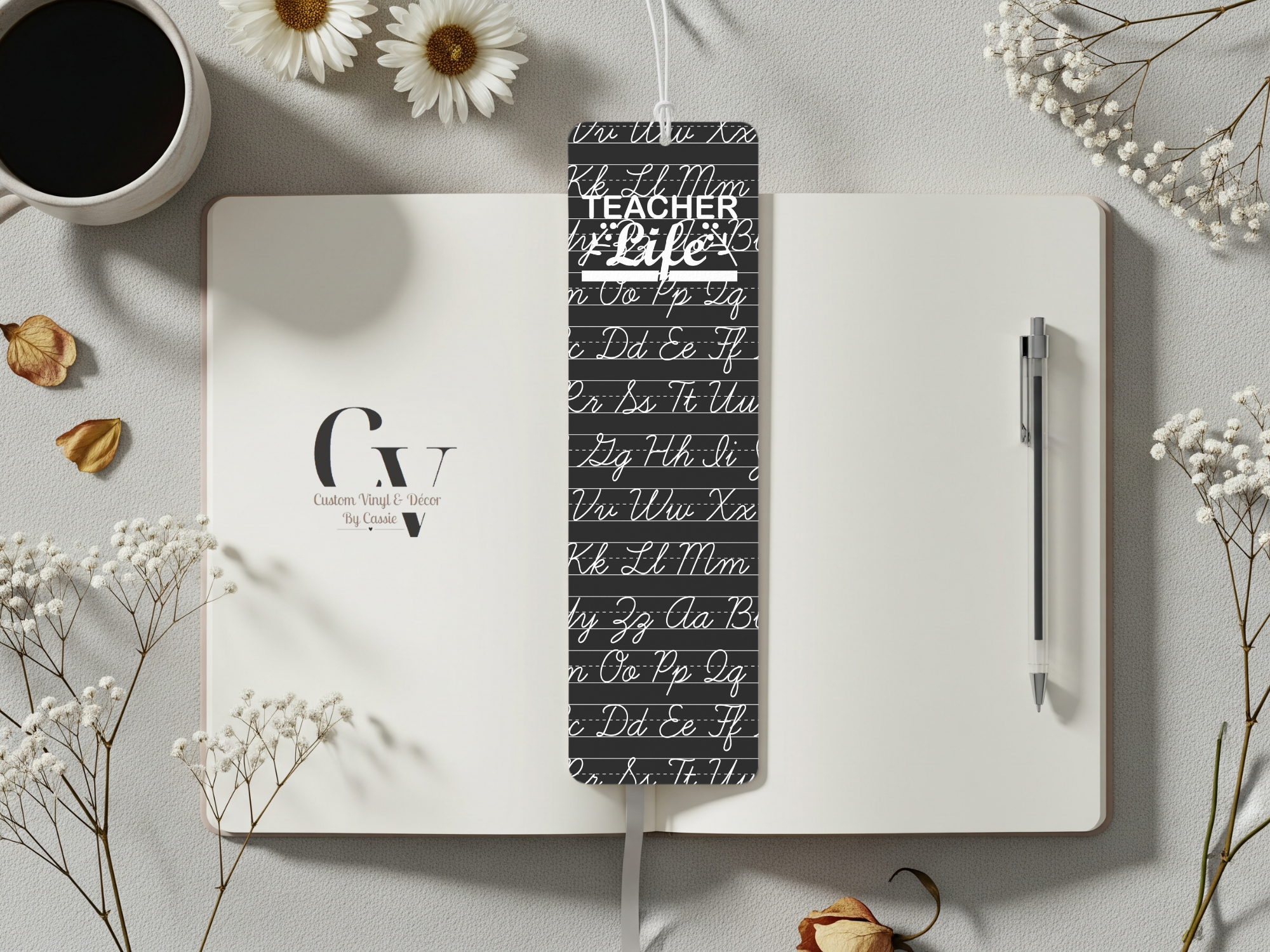 Cursive Teacher Life Bookmark