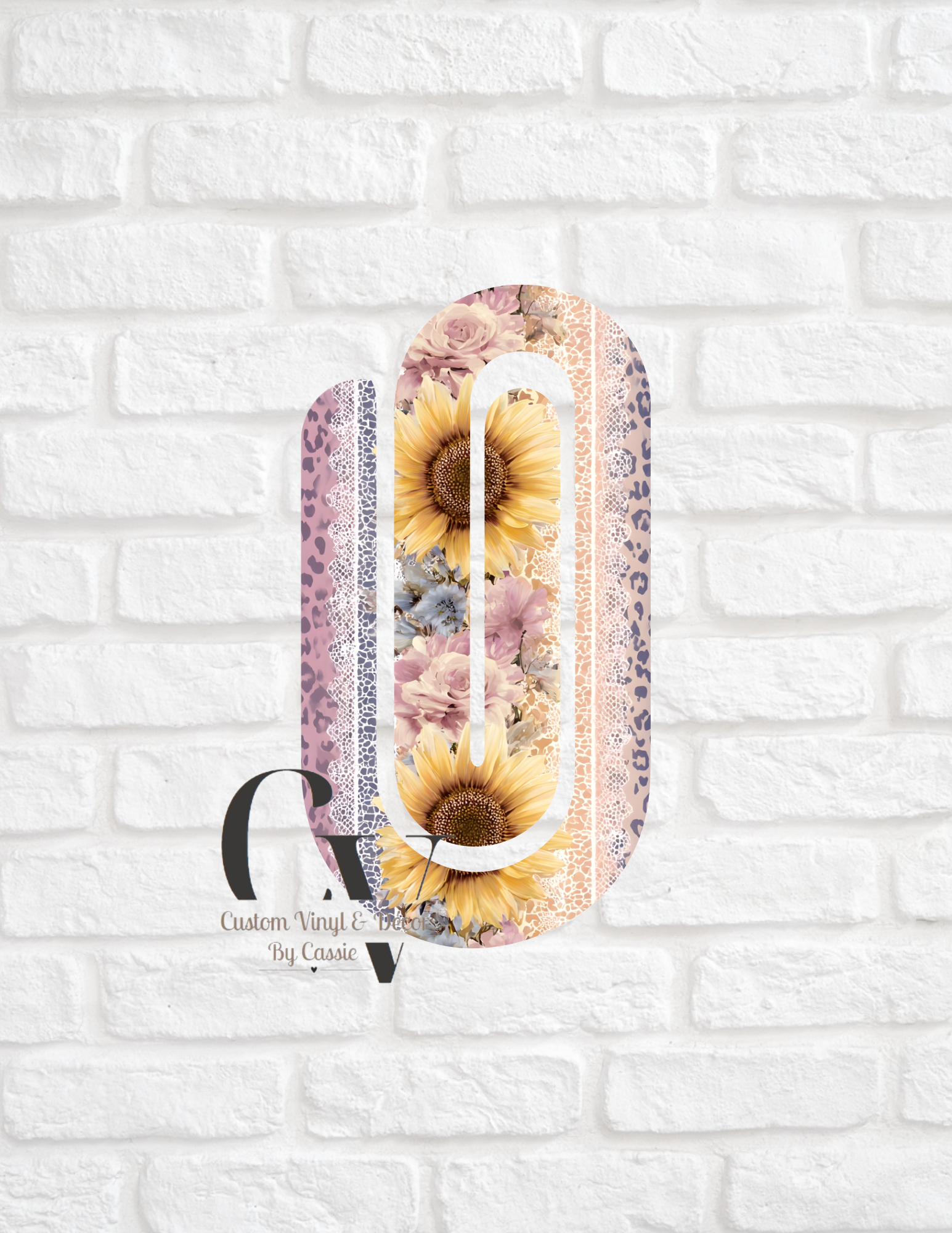 Sunflower Lace Paperclip Bookmark