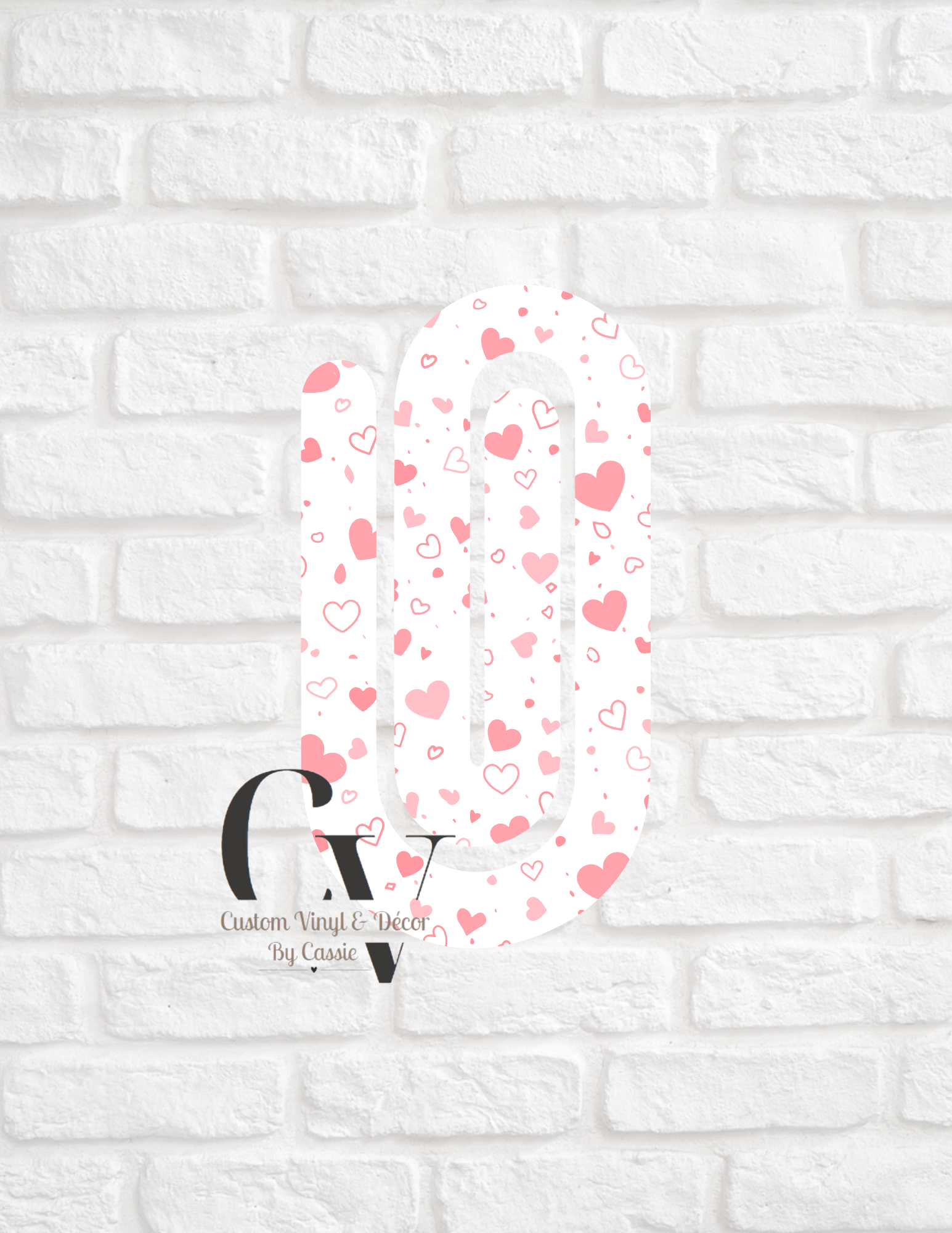 Pink Heart Paperclip Bookmark