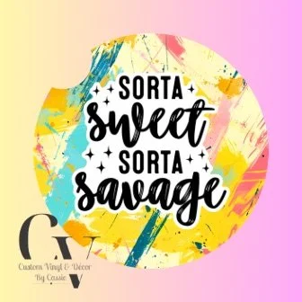 Sweet But Savage Car Coaster Set