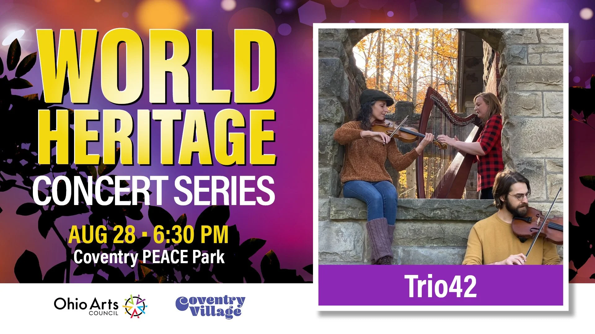 PEACE Park World Heritage Concert Series Presents: Trio42