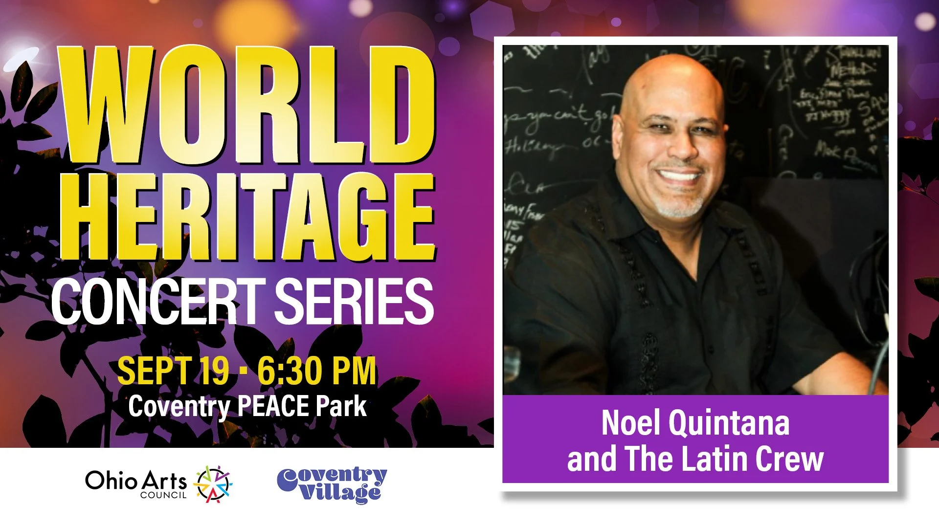 PEACE Park World Heritage Concert Series presents: Noel Quintana and The Latin Crew