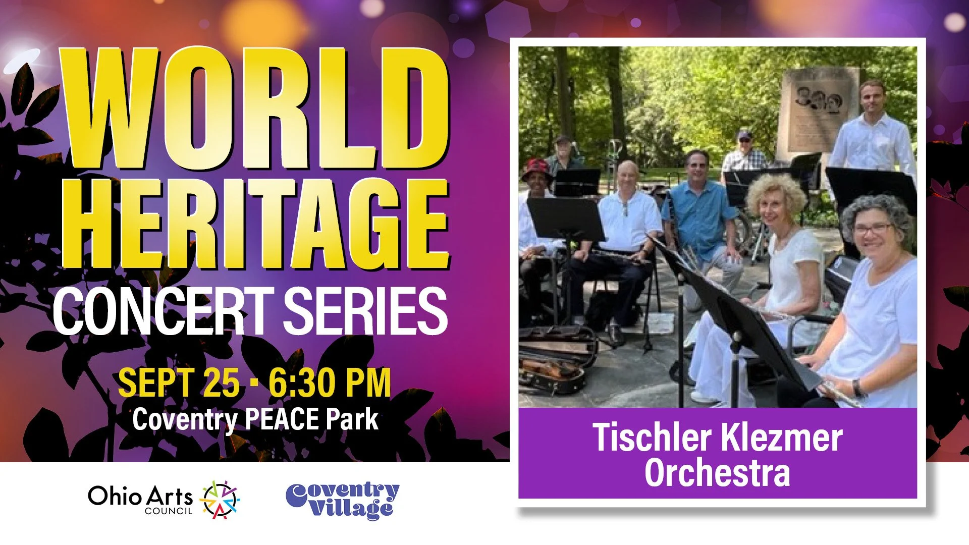 PEACE Park World Heritage Concert Series presents: Tischler Klezmer Orchestra