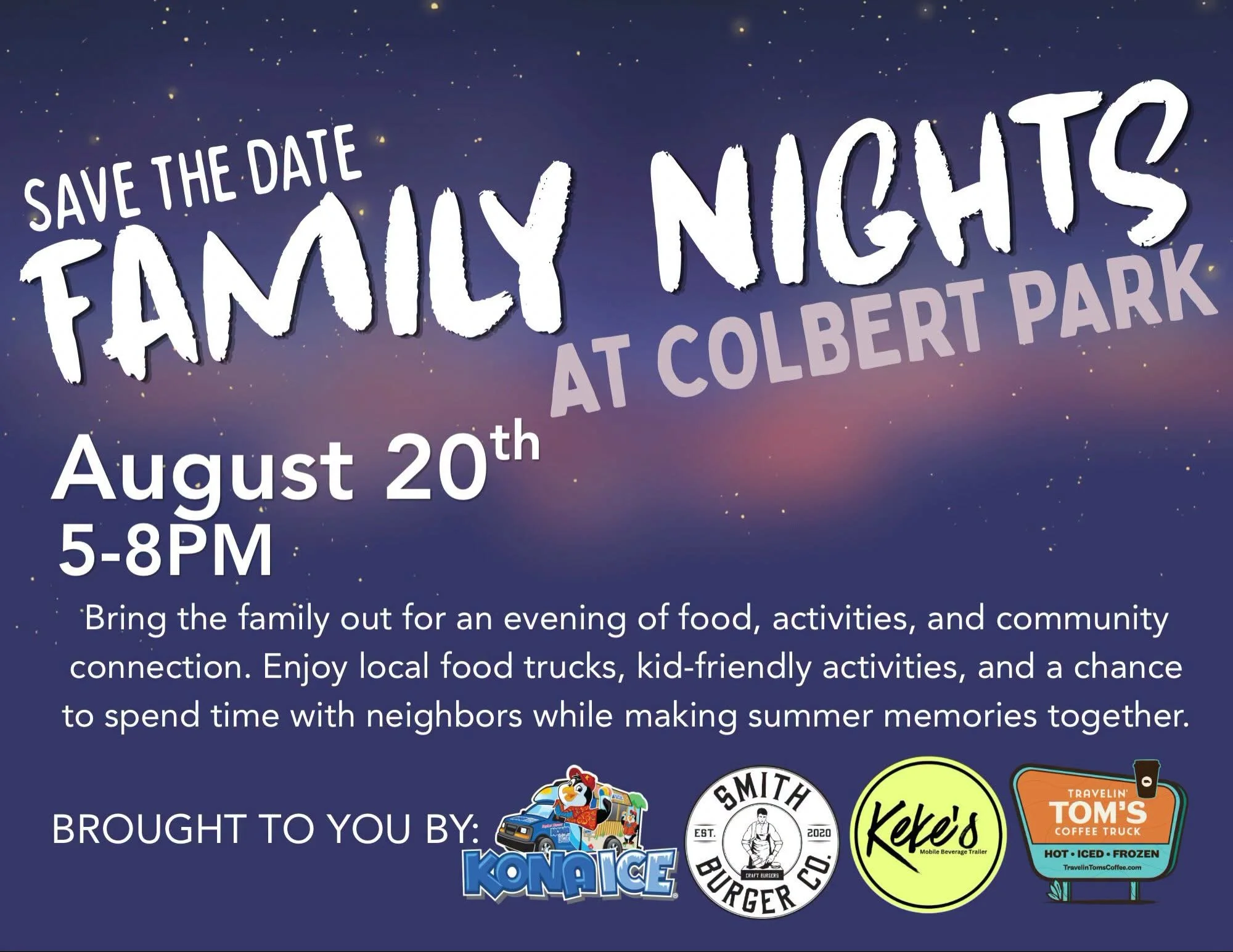 Family Fun Night at Colbert Park