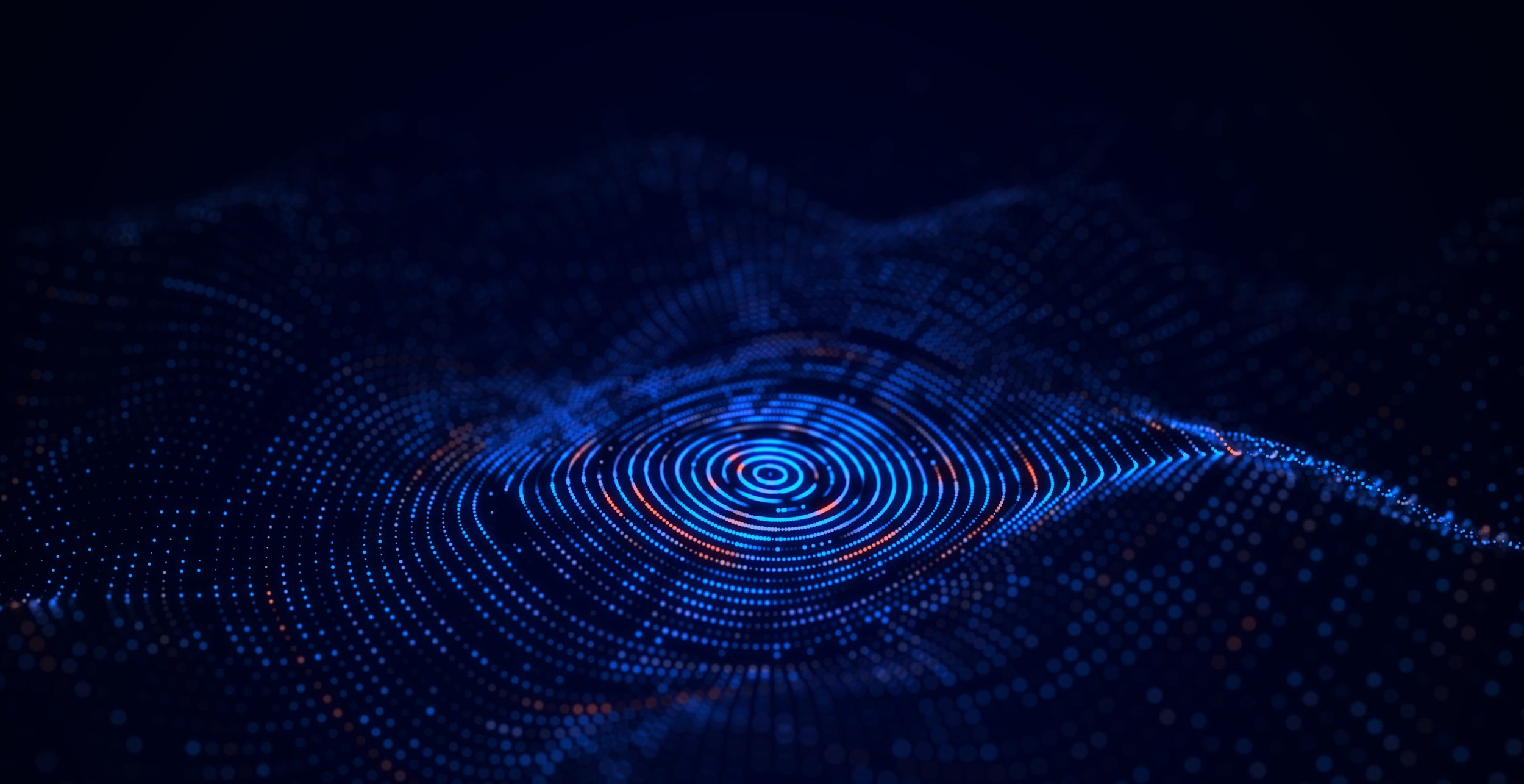 concentric neon lines