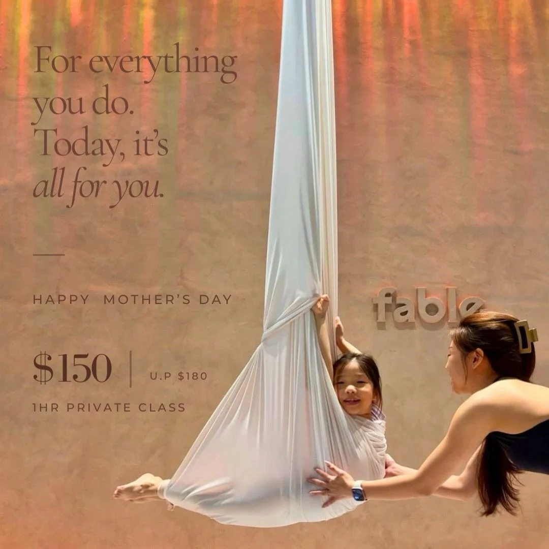 For everything you do.
Today, it&rsquo;s all for you 🤍

Enjoy our Mother&rsquo;s Day special this season ✨

1hr Private Class &mdash; $150
U.P. $180

Slow down. Be present. Move together.

Promo valid till 12 May.
T&amp;Cs apply.