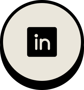 LinkedIn logo with black background and white text inside a black square