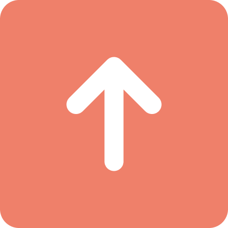 Black upward arrow on a pinkish background
