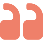 Two pink quotation mark symbols on a black background.