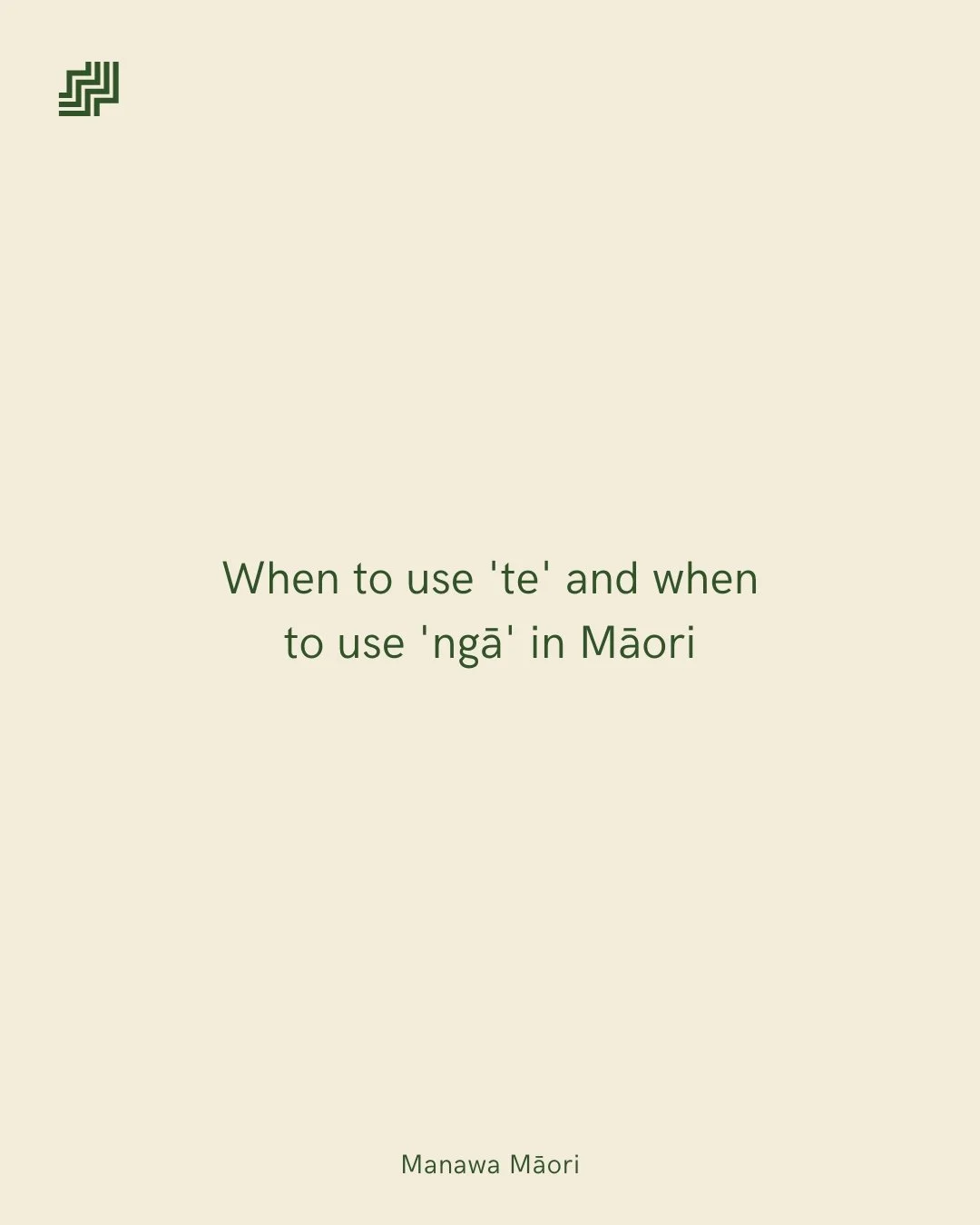 Ever heard speakers dipping in and out of te and ngā and wondered why? 👀

Here's the easy rule we remember:
TE = one, NGĀ = many.

Next time you're reading or listening, try spotting where each one fits, and you'll start recognising the rhythm of Mā