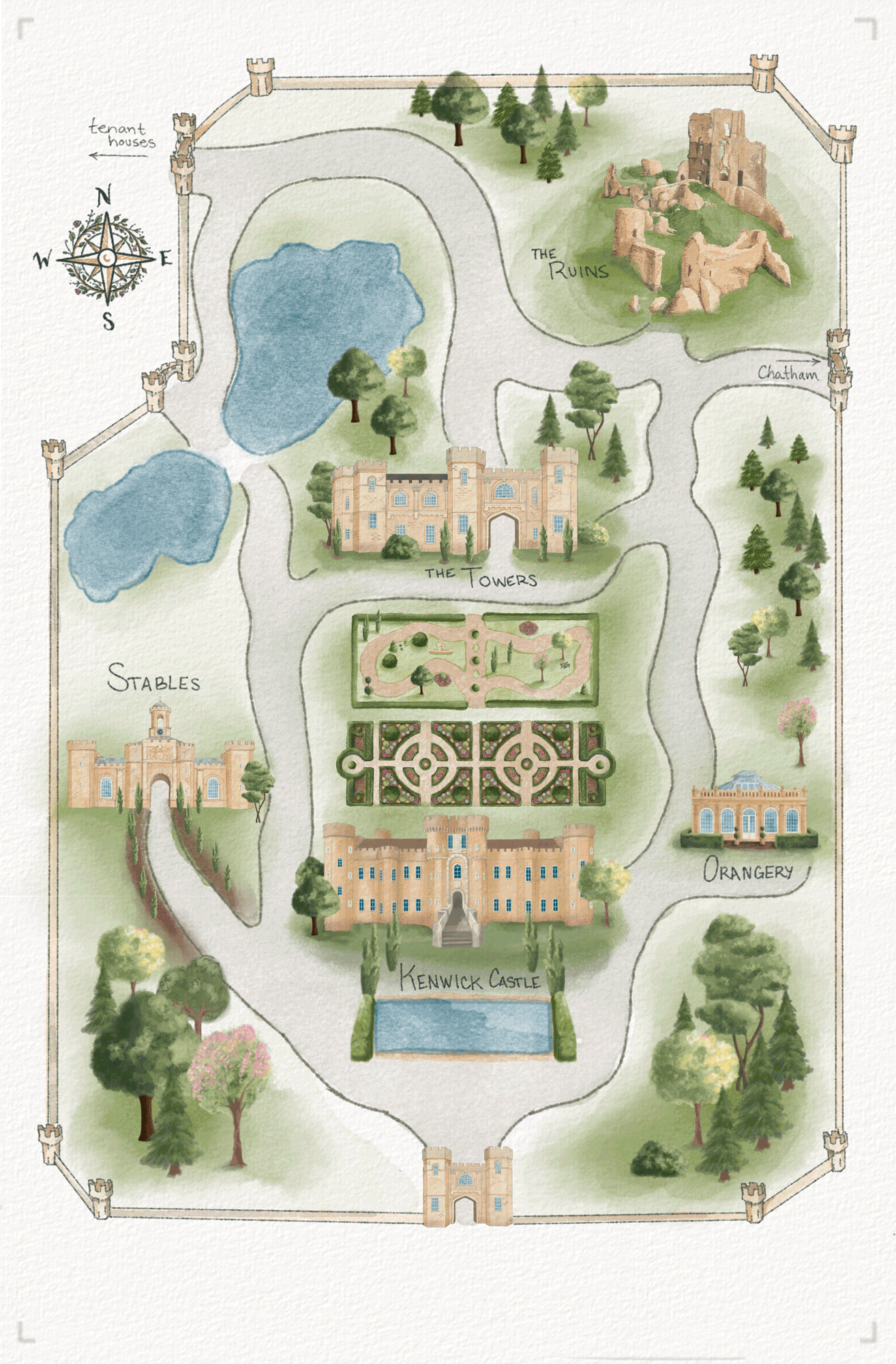 Map of Kenwick Castle