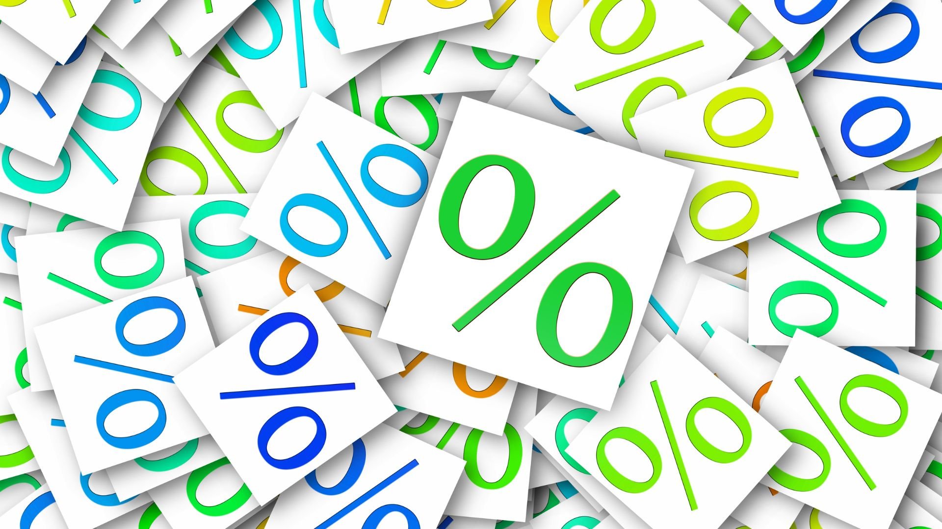 Lots of percentage characters of various colors.