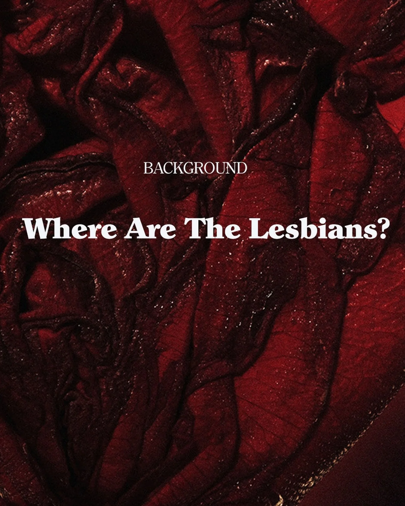 LATELY, A LOT OF NEW PEOPLE HAVE JOINED. I THOUGHT I SHOULD INTRODUCE MYSELF

My name is Gry Ellebjerg. I am a Swedish journalist and photographer who set out on a quest to solve the mystery of lesbian life in post-pandemic Europe.

For a few years I