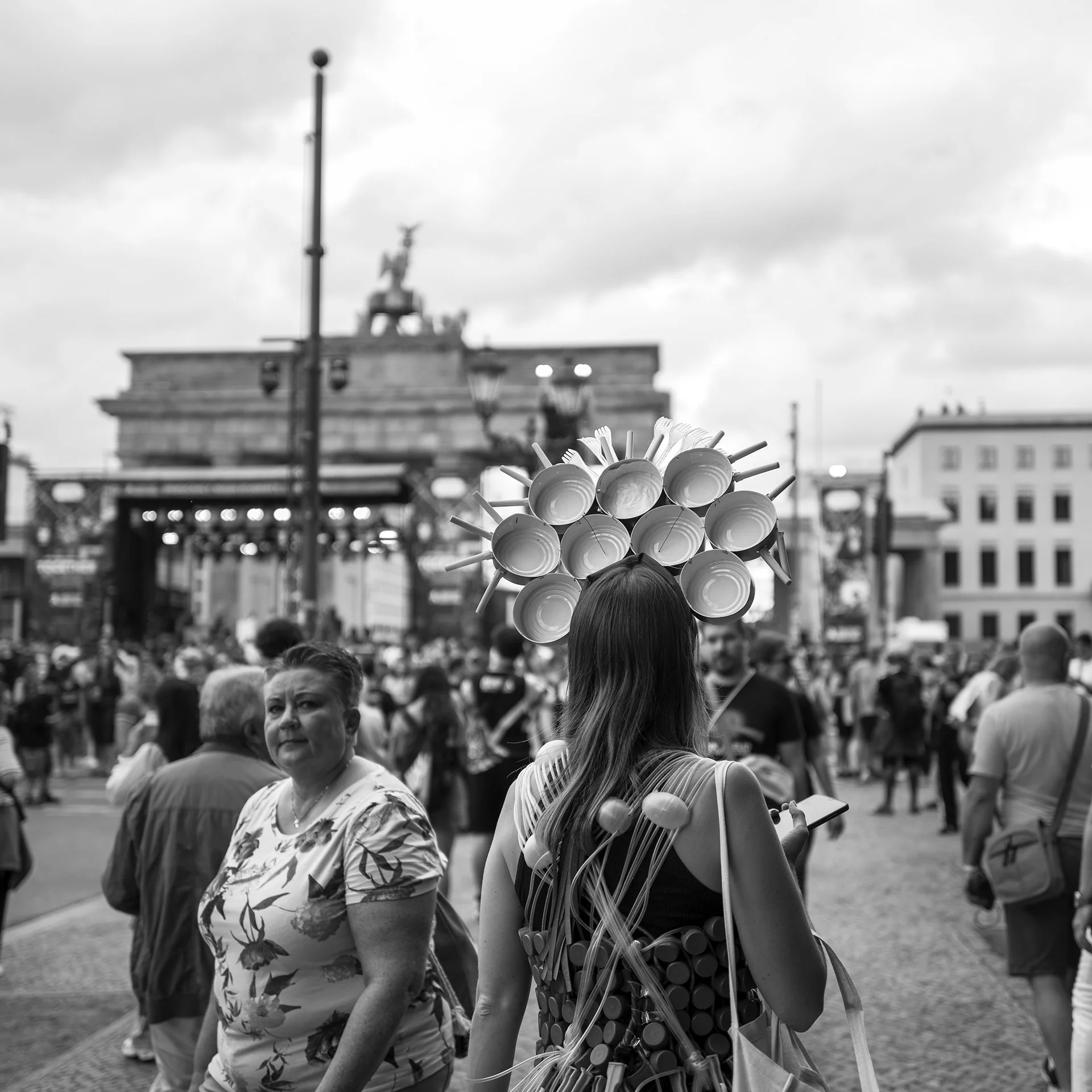 Participants marching at the Dyke March and Pride parade Berlin LGBTQ community