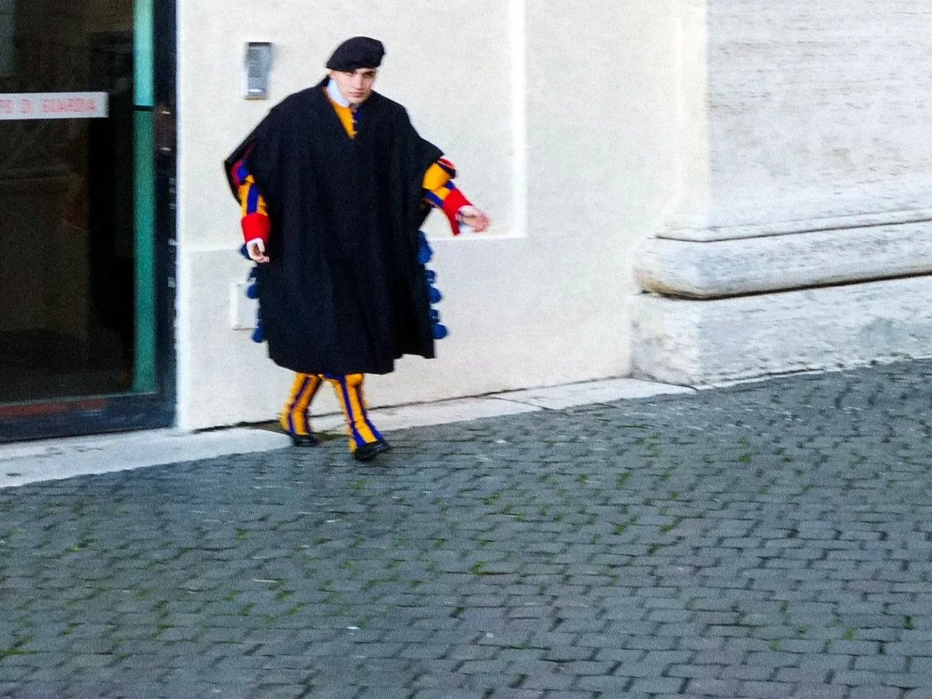 Vatican Swiss Guard in Rome, featured in an alternative LGBTQ+ travel guide and queer story for lesbian and gay travelers.