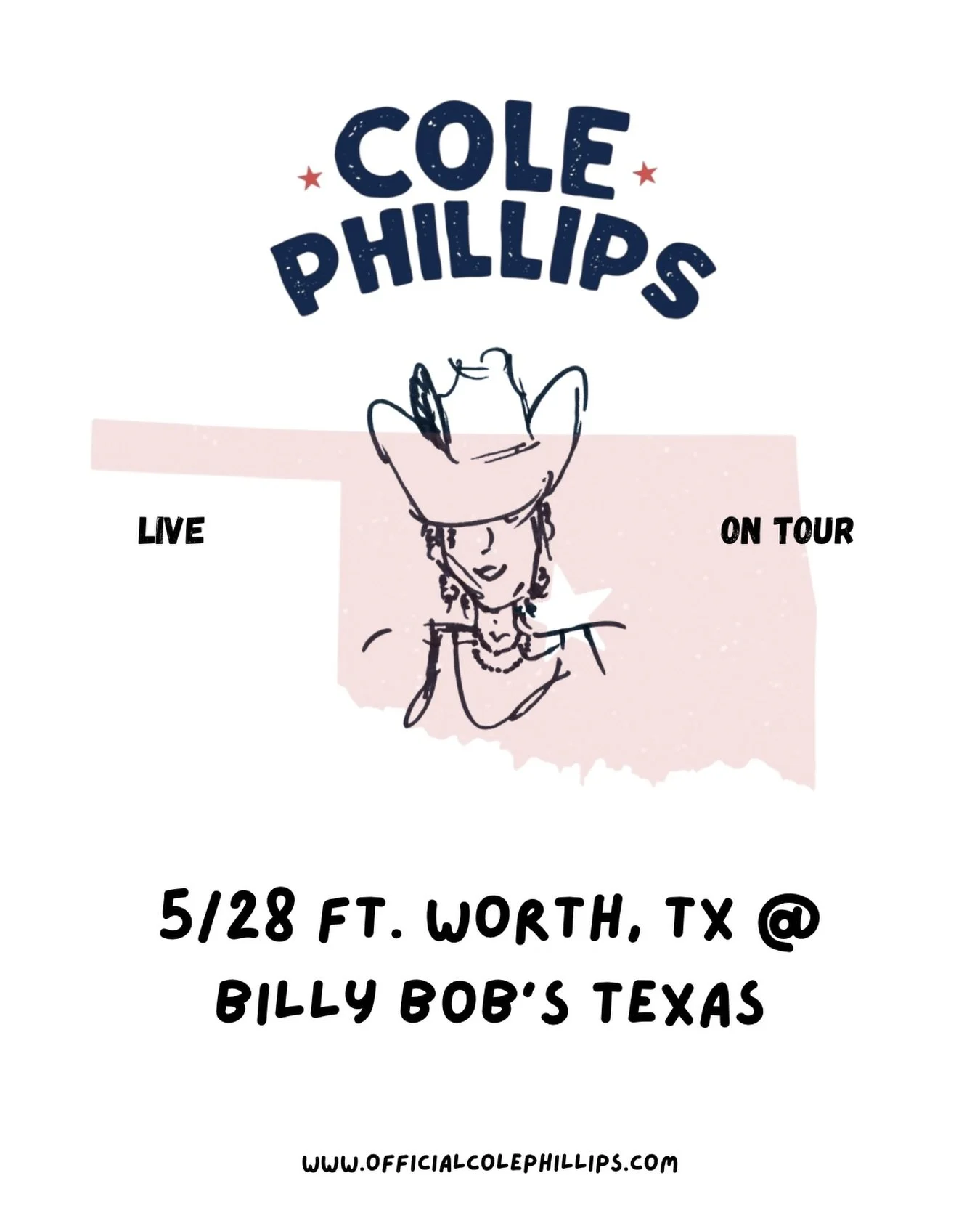 🚨Ft. Worth Texas🚨
Tickets are on sale now for my debut headline show @billybobstexas !! Go get &lsquo;em at the link⬇️
https://www.axs.com/events/1389119/cole-phillips-tickets