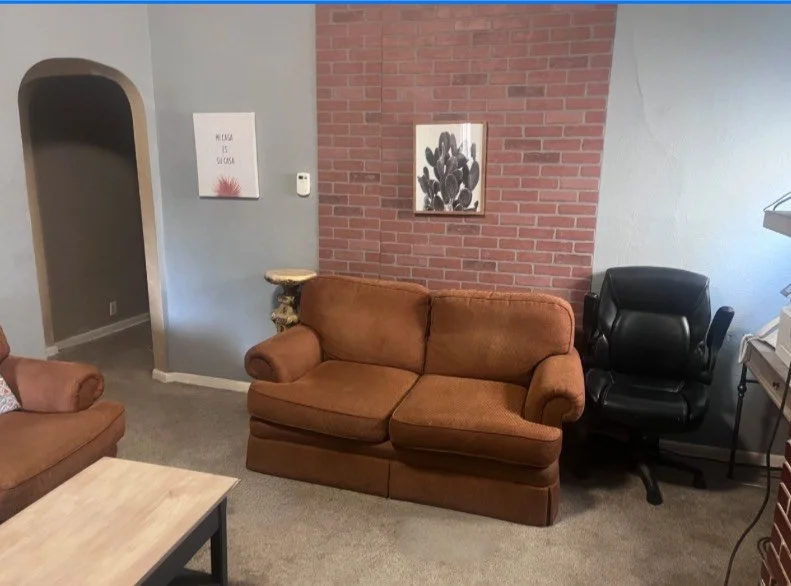 Living room of a 3/4 house in Pittsburgh, Pennsylvania.