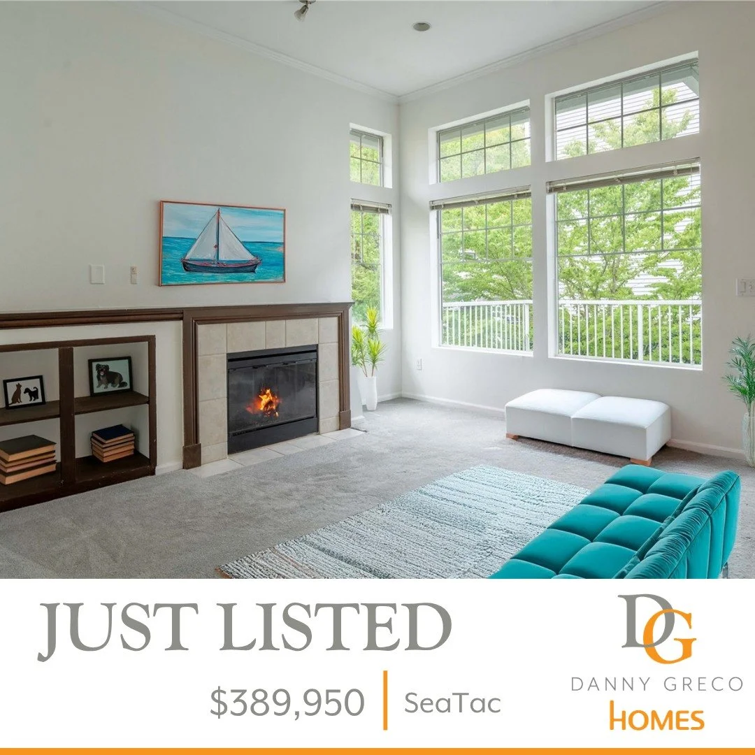 JUST LISTED! 🎉Bright &amp; Spacious SeaTac Condo

Welcome home! This 2 bed, 2 bath end-unit condo with soaring vaulted ceilings and a spacious, open layout is ready for its next owner to carry on a legacy of love. 

Features include an electric fire