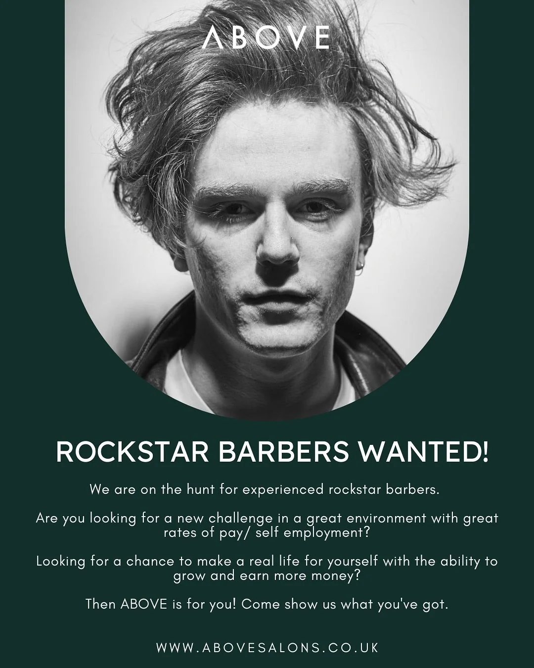 👀 we&rsquo;re on the lookout for a rockstar barber to join our team 💈 ✂️ 

Are you looking for a new challenge in a friendly and inclusive environment? 

We are looking to grow our lovely ABOVE family and we&rsquo;d love to hear from you! If you&rs