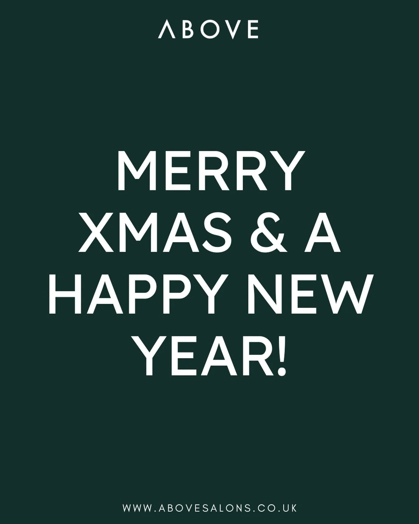 Hope you&rsquo;ve had a very merry Christmas, we&rsquo;re wishing you a very happy new year from all of the team here at ABOVE! 

We hope you&rsquo;re enjoying this weird and wonderful time in limbo before we step into the new year! 

Don&rsquo;t for