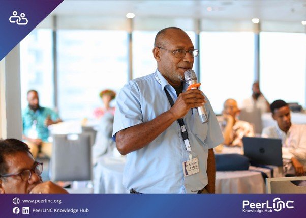  Dr. Kenneth Sodeng during the PeerLINC Regional Training in Manila in October, where the foundations for the echo sessions in Lae began. 