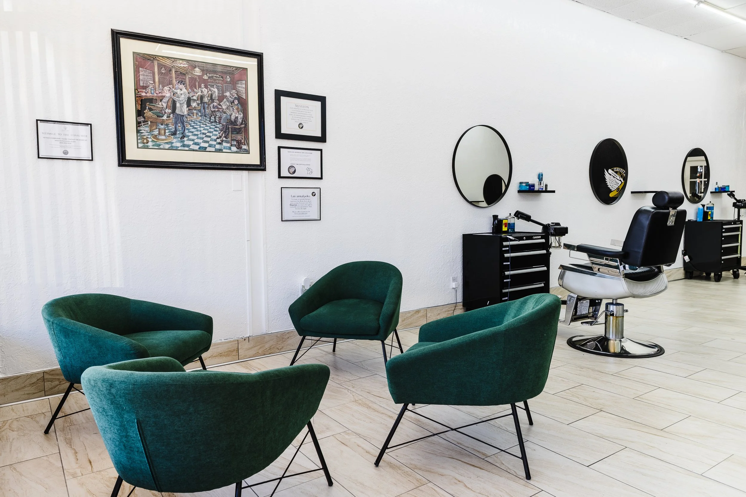 Certified Cutz Barbershop - Oakland interior