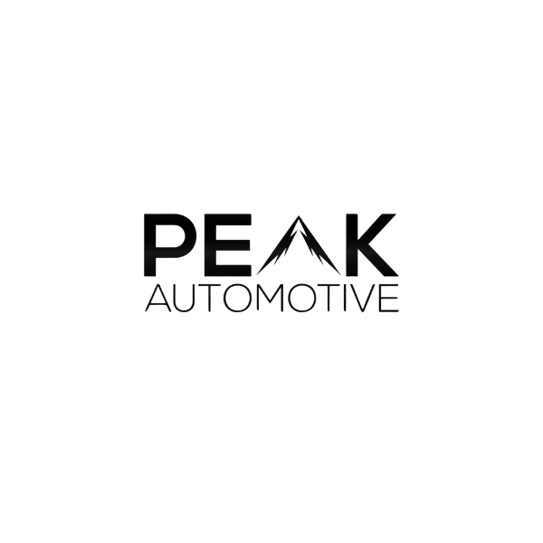 Black background with the words 'PEAK AUTOMOTIVE' with a stylized letter 'A' resembling a triangle.