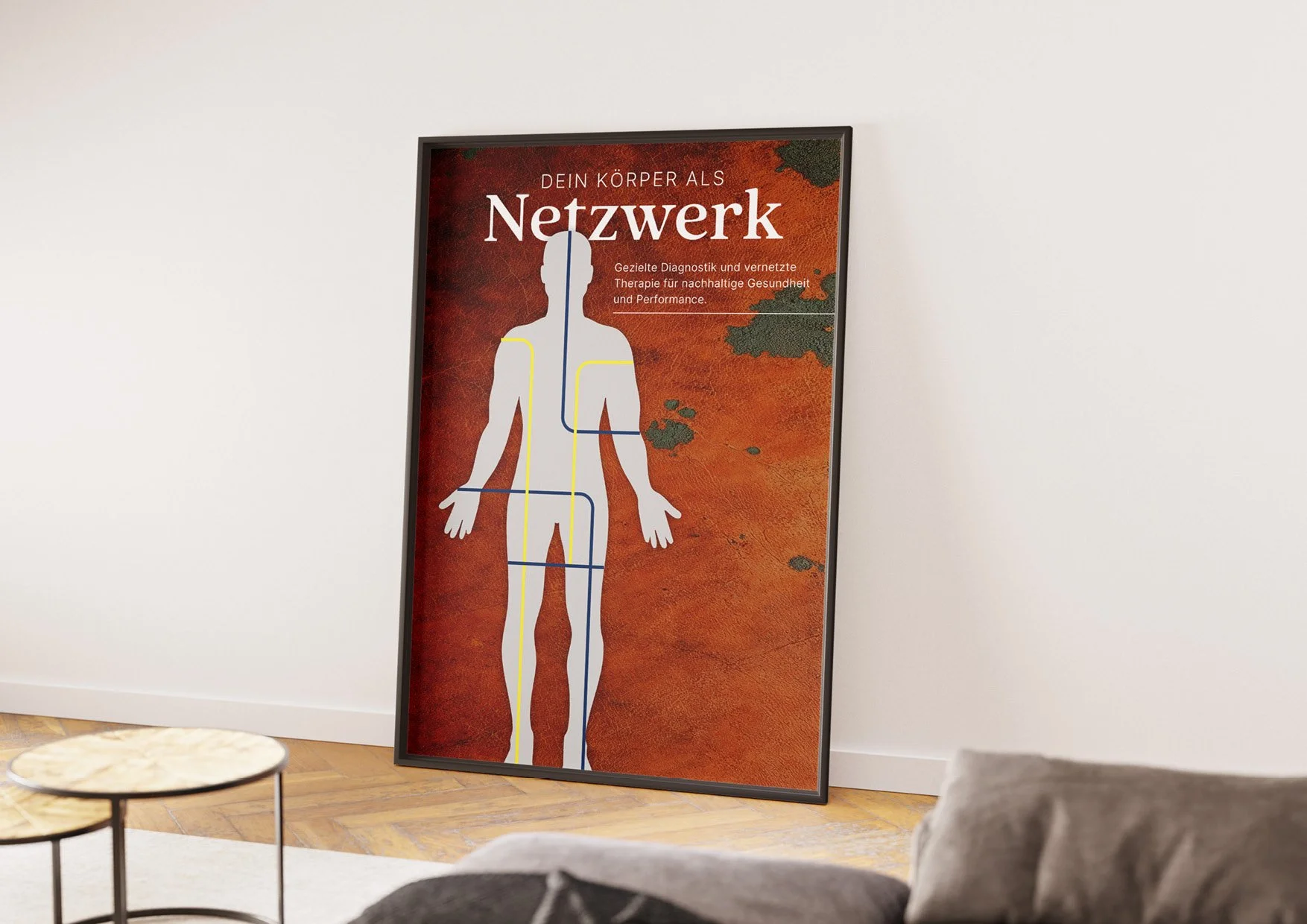 Netzwerk Körper Poster Physiotherapie Design