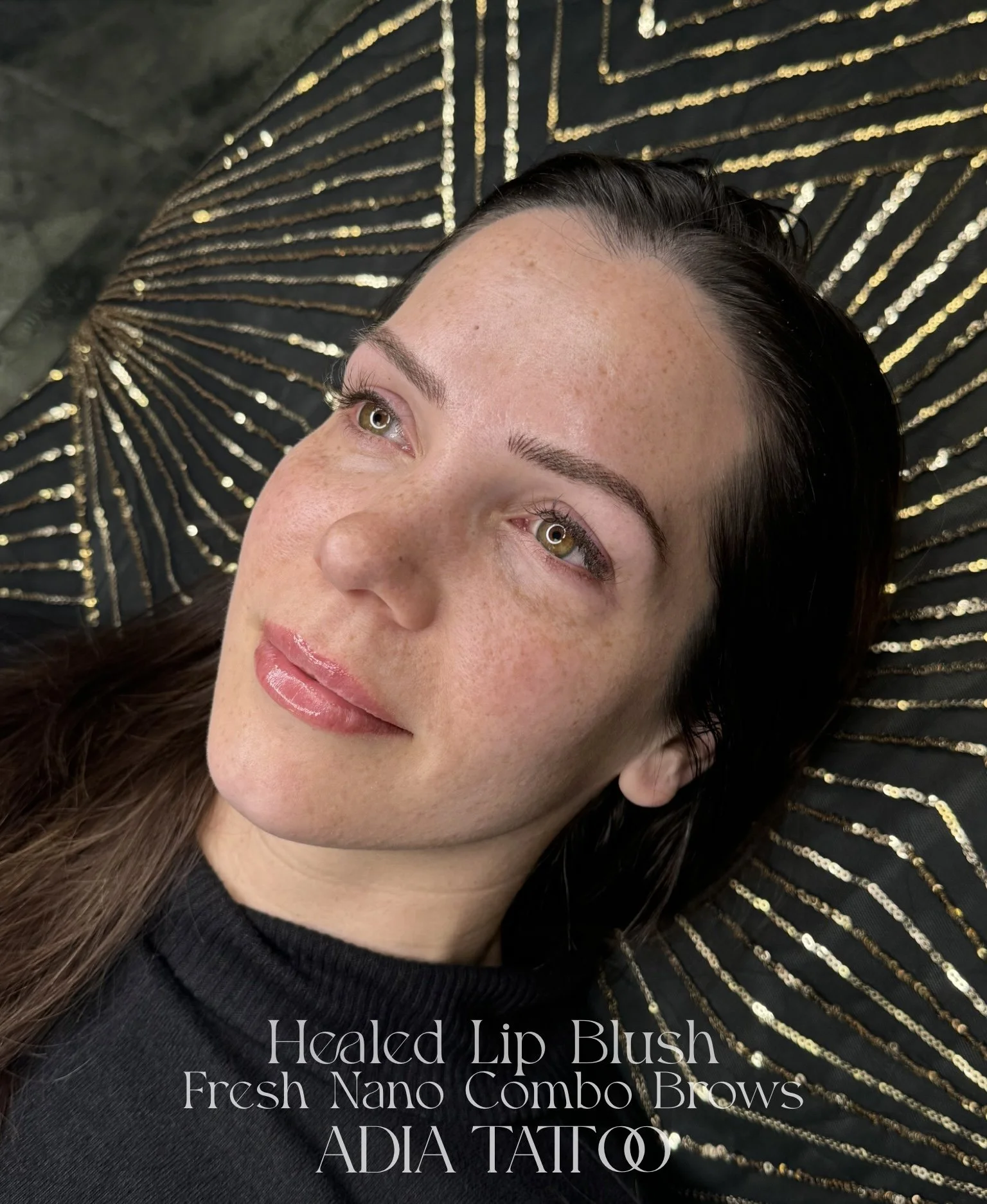 Powder and combo brow tattoo results by Adia Tattoo in San Diego