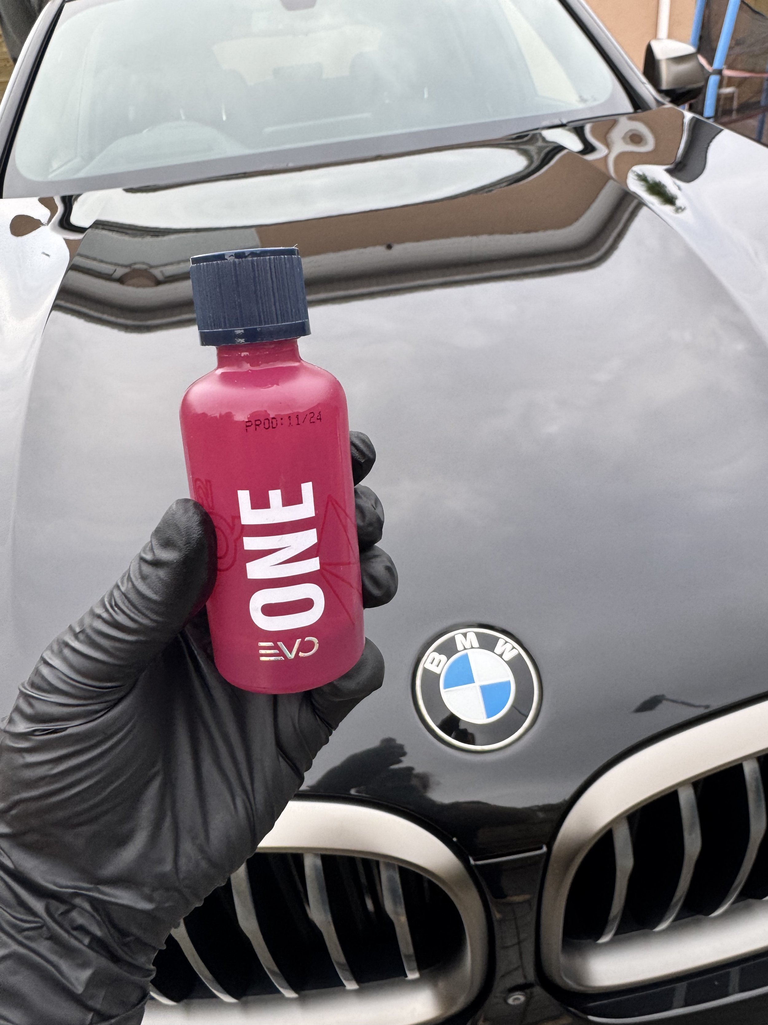 Ceramic coating application on car in Newcastle area