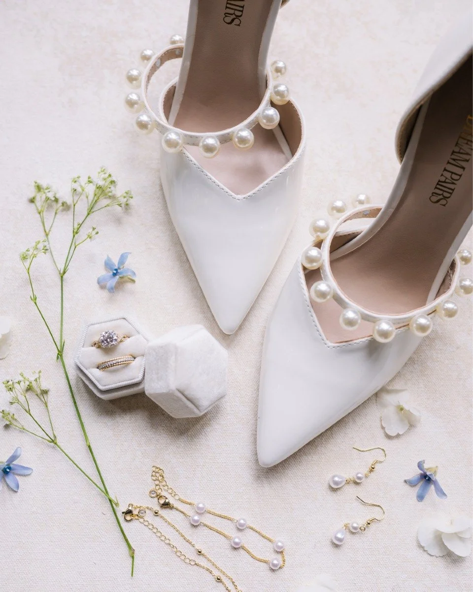 Flat lays are one of my favorite ways to tell a love story through the little things&mdash;rings, shoes, invitations, and keepsakes that hold so much meaning. Every detail is thoughtfully chosen to highlight texture, color, and sentiment.

For gorgeo