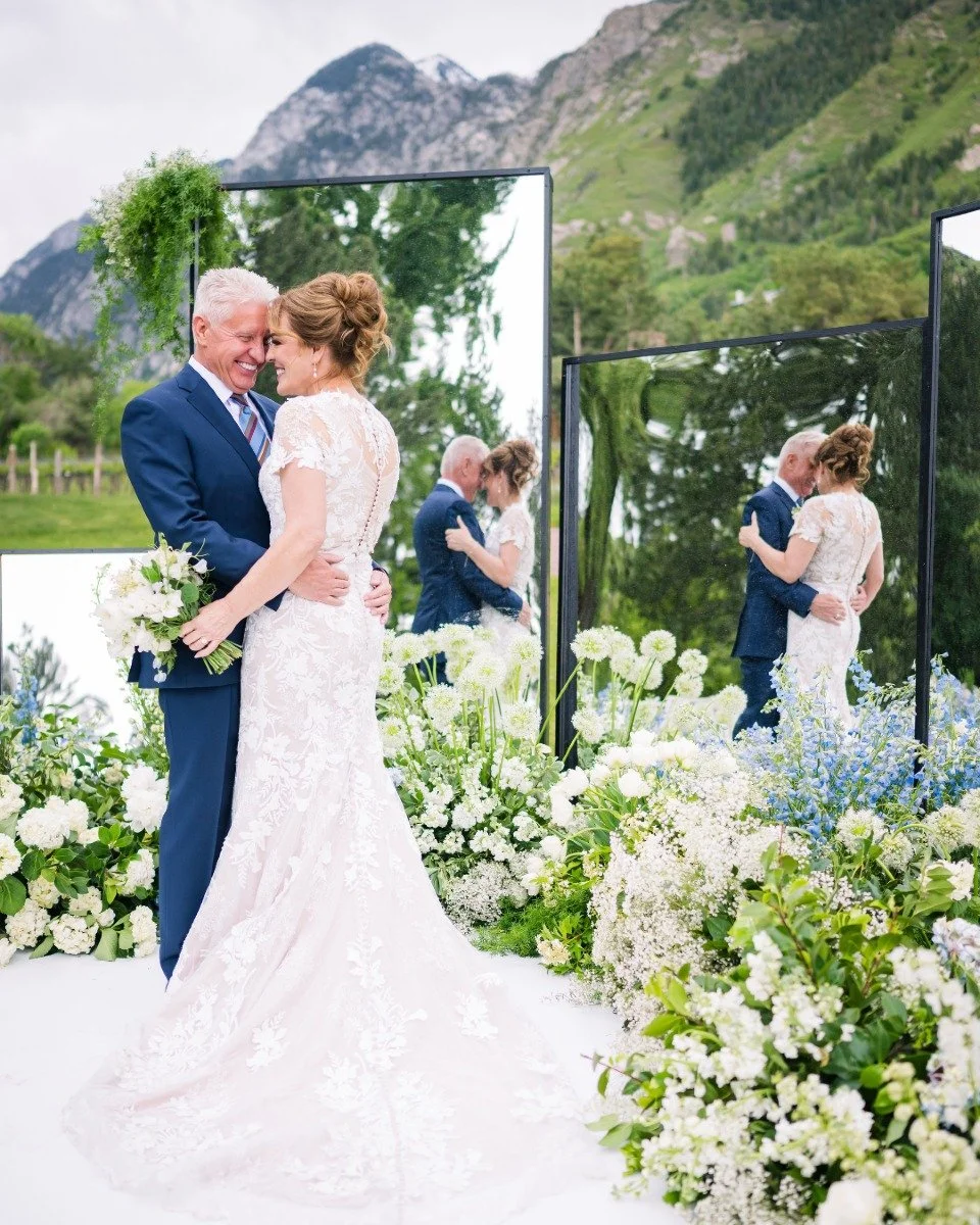 Looking back at this wedding, it&rsquo;s amazing how every detail came together to tell a story full of heart. 

The ceremony stage, framed by mirrors and lush blooms, felt like a work of art. And who could forget the peacocks at La Caille, adding a 